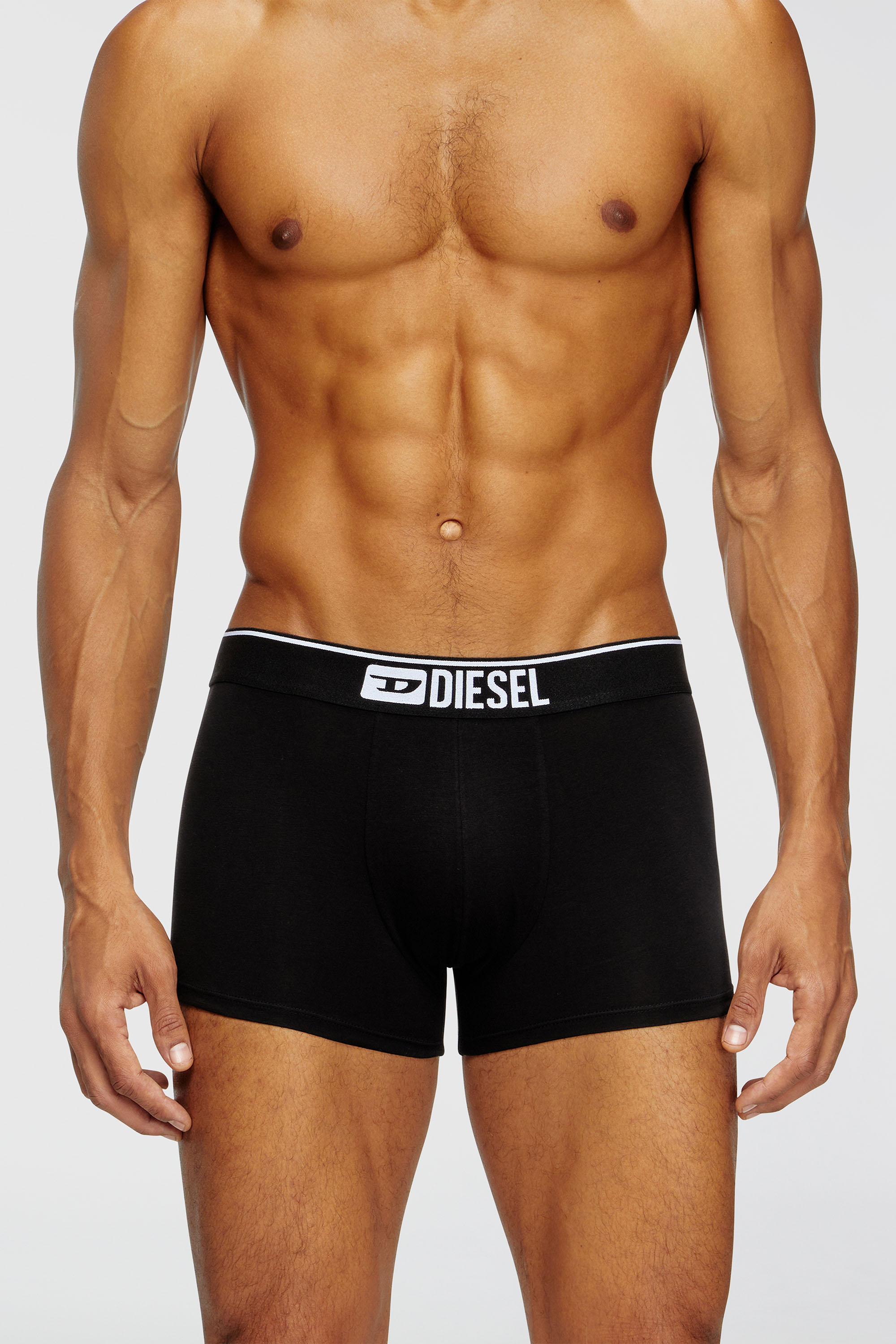 Diesel - UMBX-DAMIENTHREEPACK, Set da tre boxer tinta unita Uomo in Nero - 2