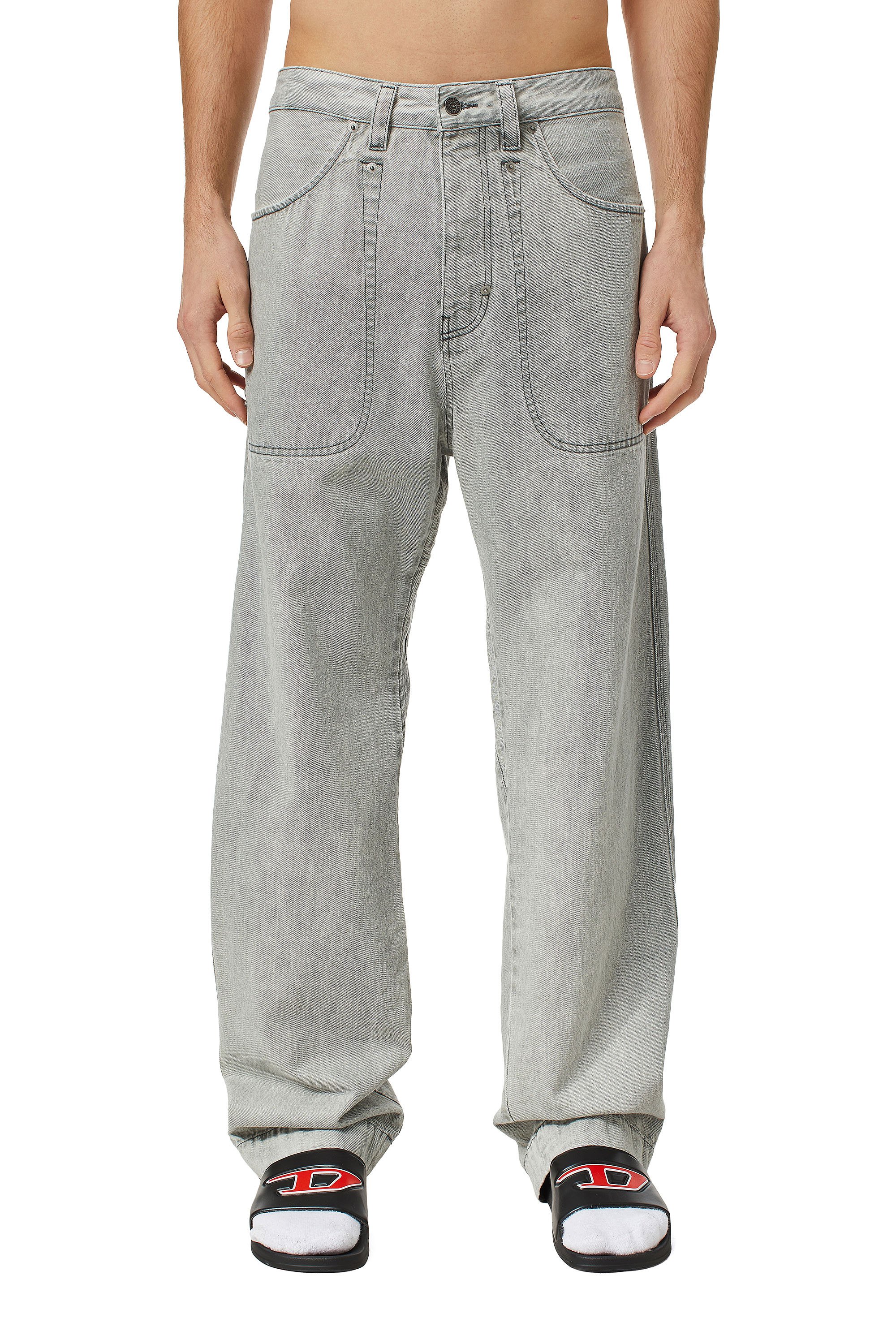 Diesel - D-Fransy 0ICVH Straight Jeans, Gris - Image 1
