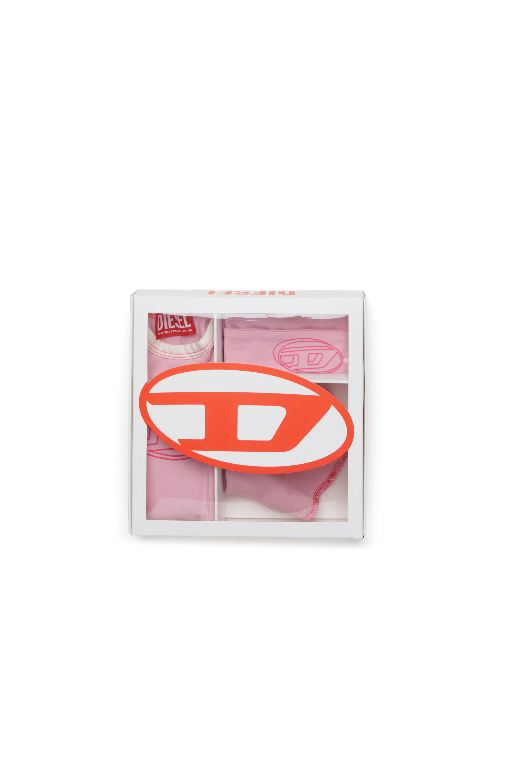 Diesel - USISSYBOX-NB, Kit underwear in cotone con logo Unisex in Rosa - 4