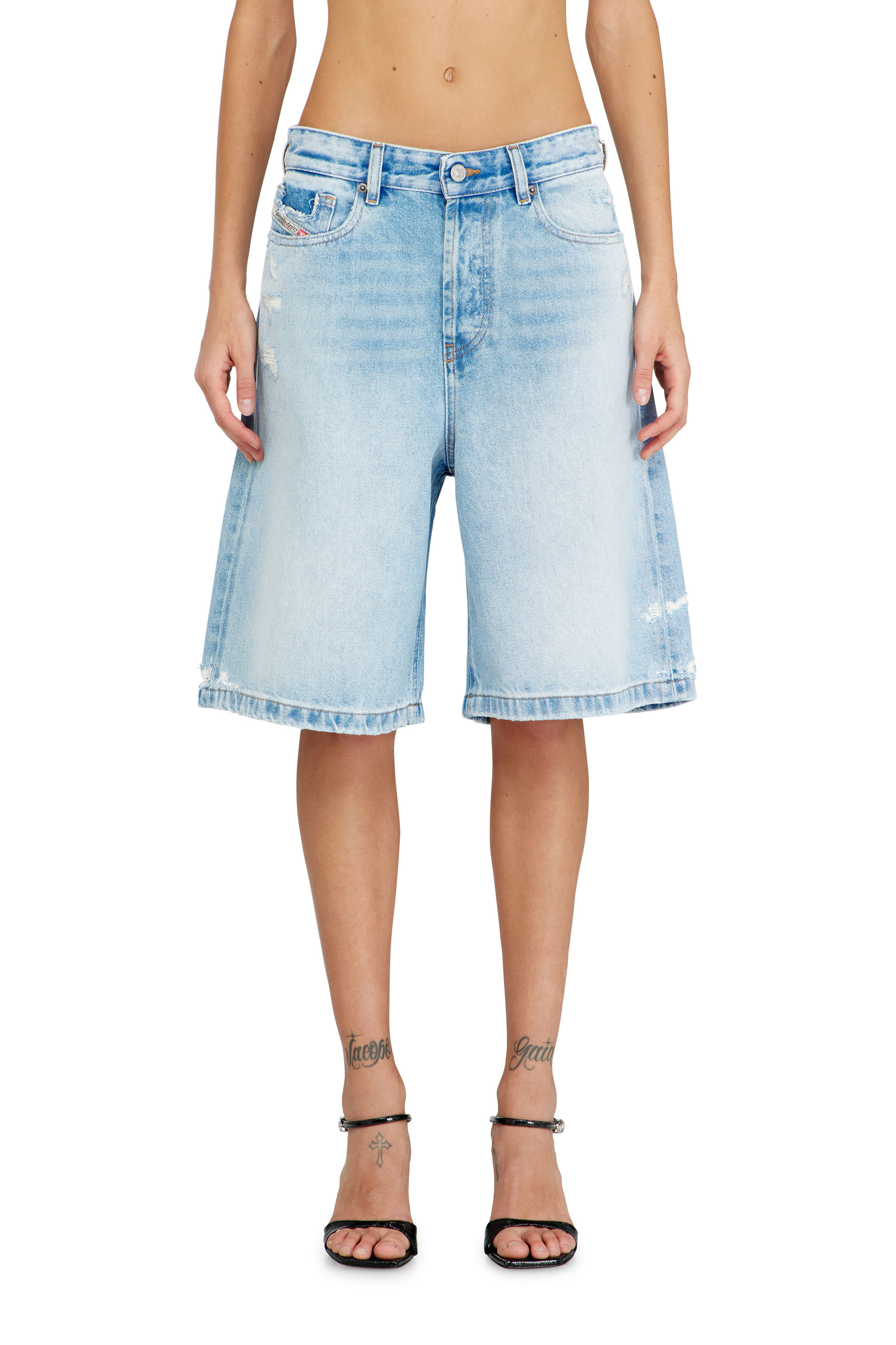 Diesel - DE-SIRE-SHORT, Short in denim distressed Donna in ToBeDefined - 1