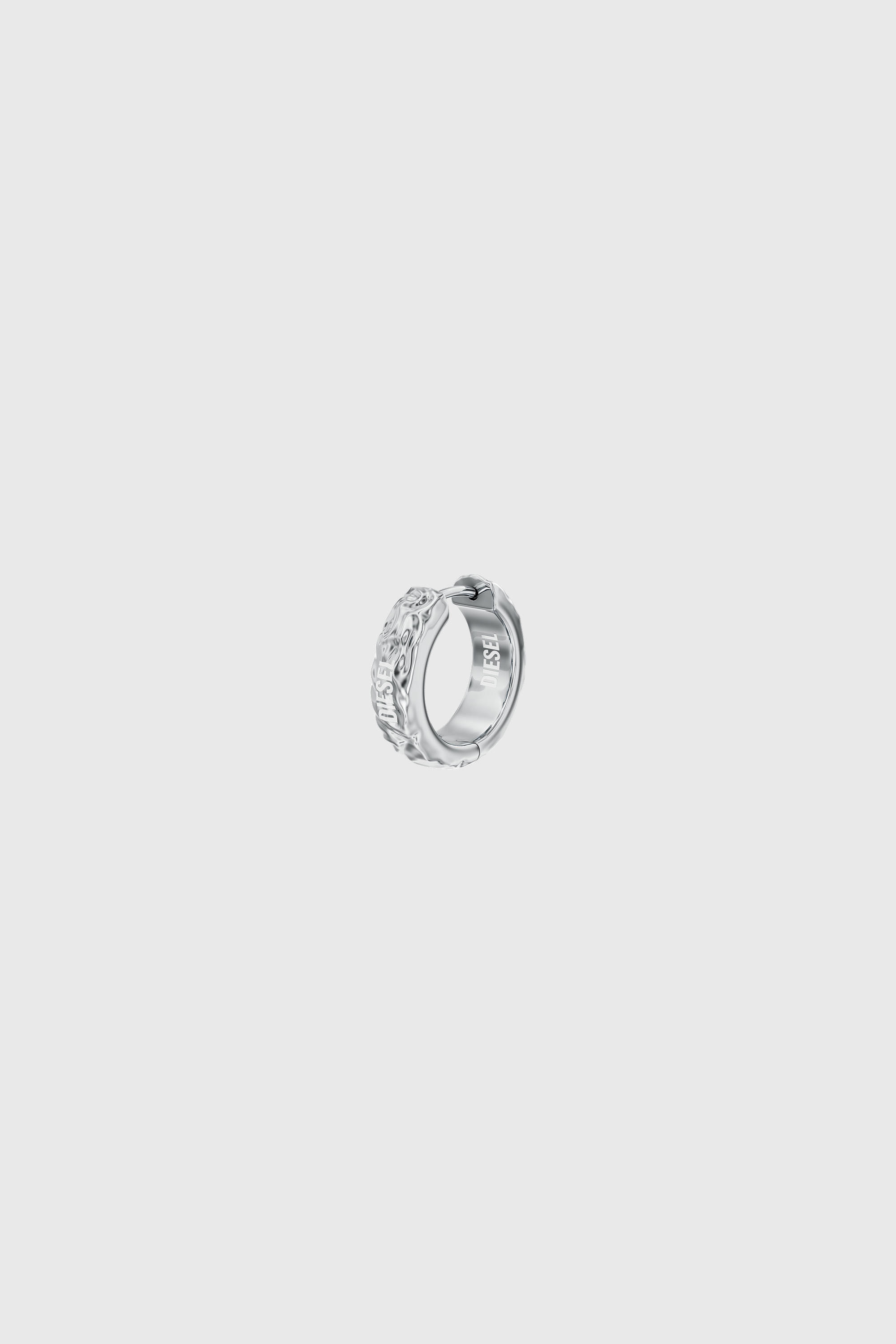 Diesel - DX1730040, Orecchino a cerchio in acciaio inox Unisex in Argento - 1