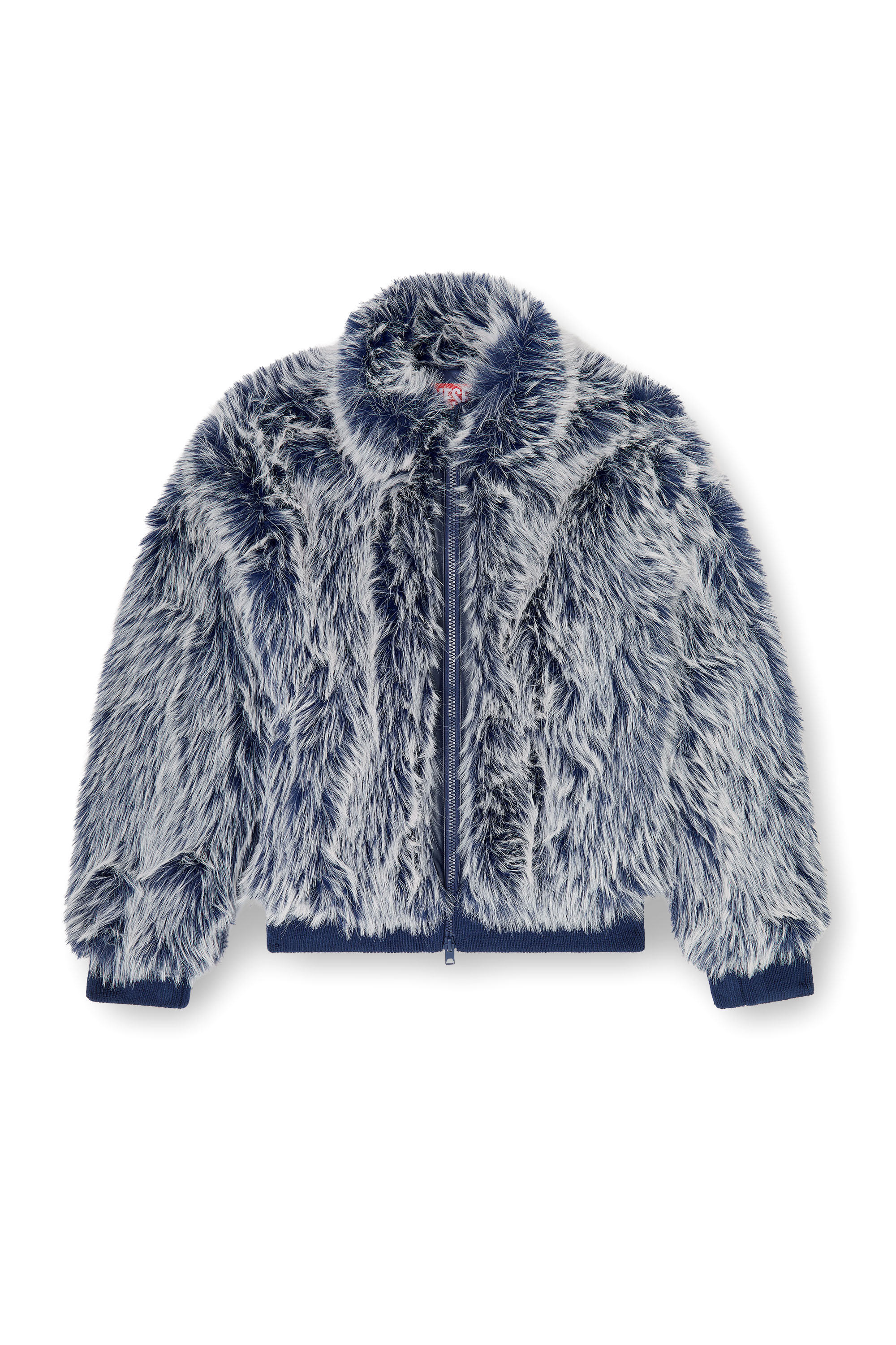 Diesel - W-VICTOR, Herren Flauschige Winterjacke in Mittelblau - 2