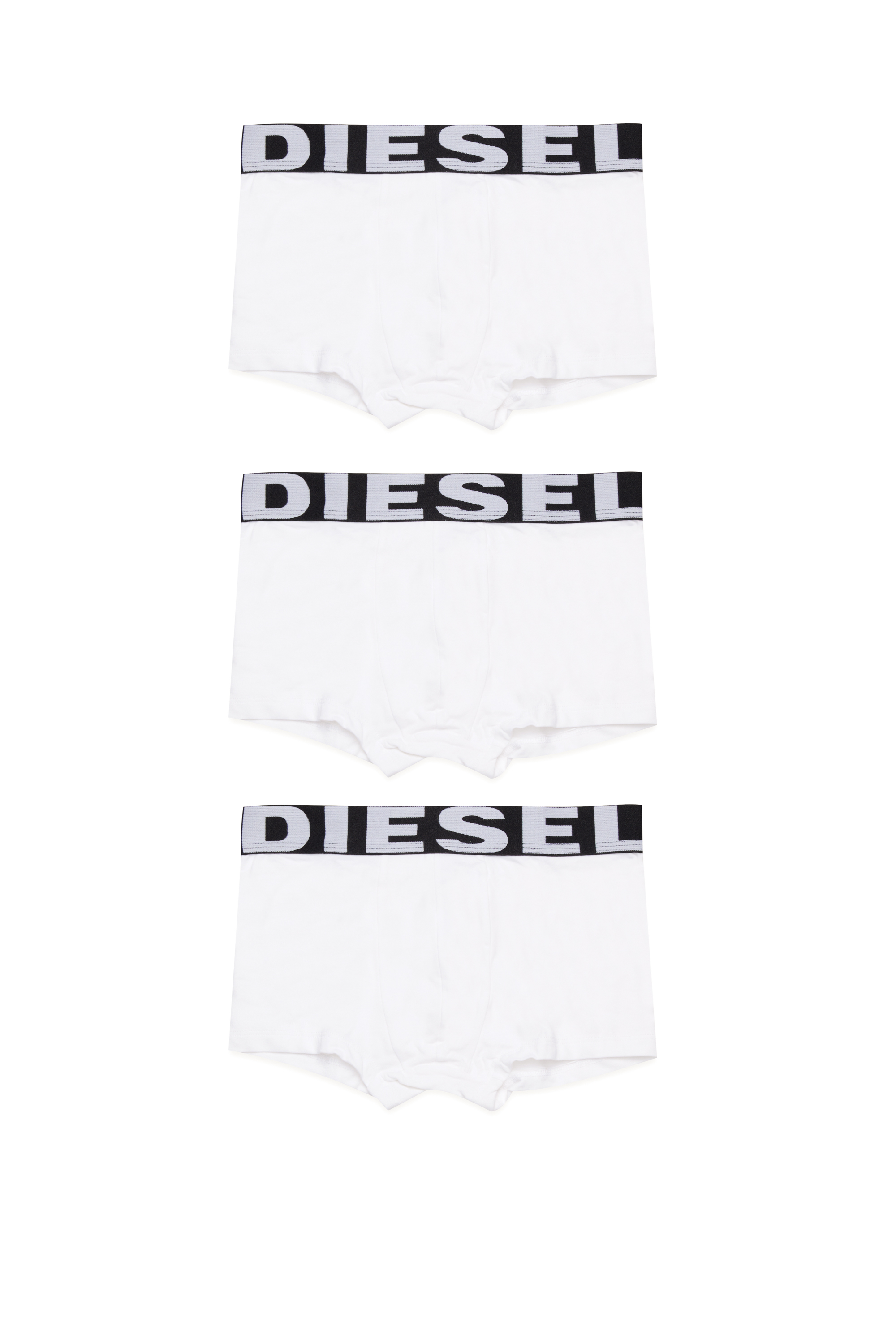 Diesel - UMBX-UPARRYTHREEPACK-DSL, Man Boxer briefs with maxi logo waist in White - Image 1