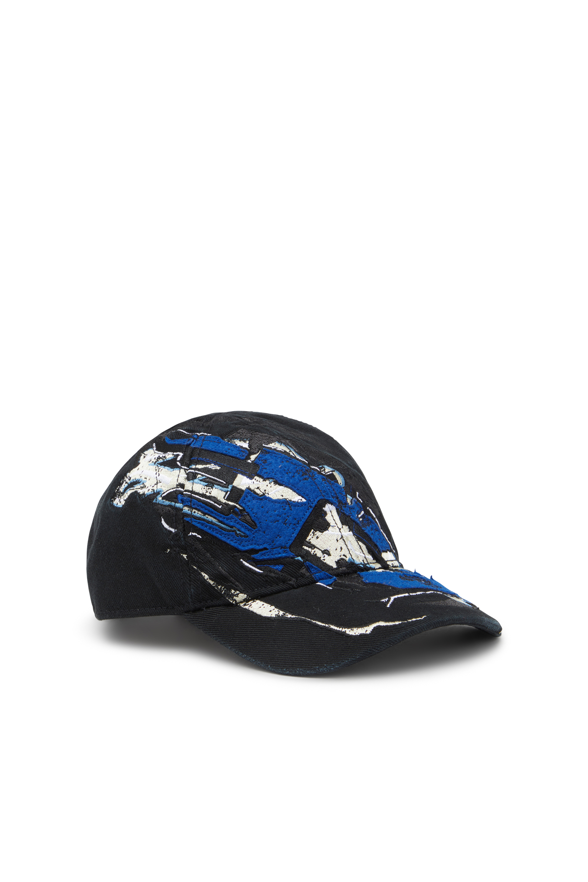 Diesel - C-EIFFEL, Herren Basecap mit auffälligem Oval D-Print in Schwarz/Blau - 1