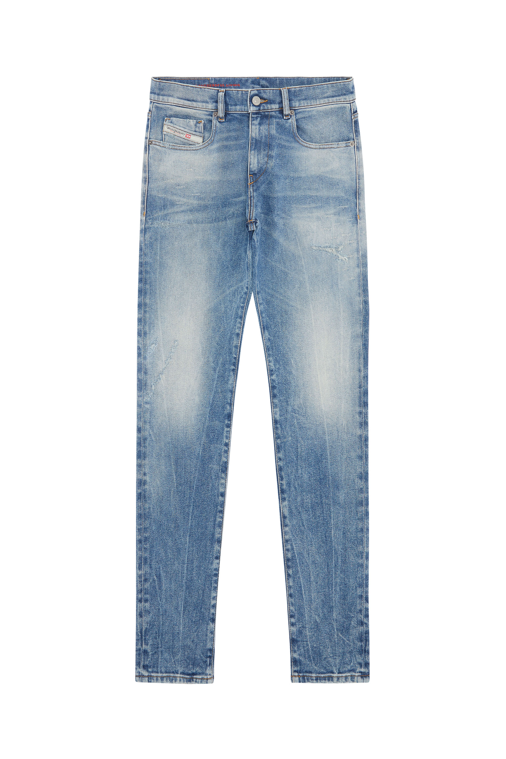 Diesel - 2019 D-STRUKT 009MW Slim Jeans, Blu Chiaro - Image 6