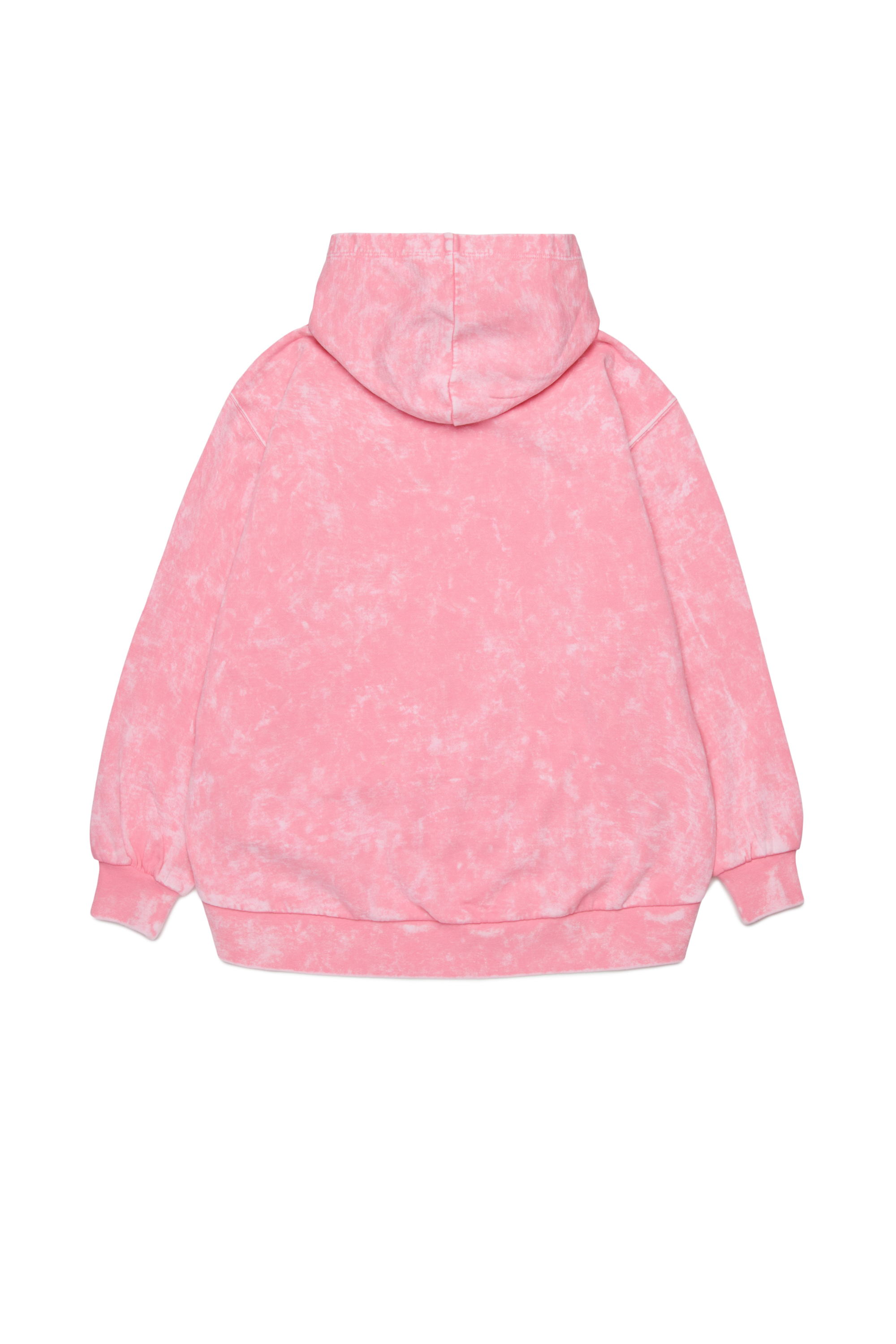 Diesel - SALIA, Sweat &agrave; capuche en coton effet d&eacute;lav&eacute; Femme in Rose - 2