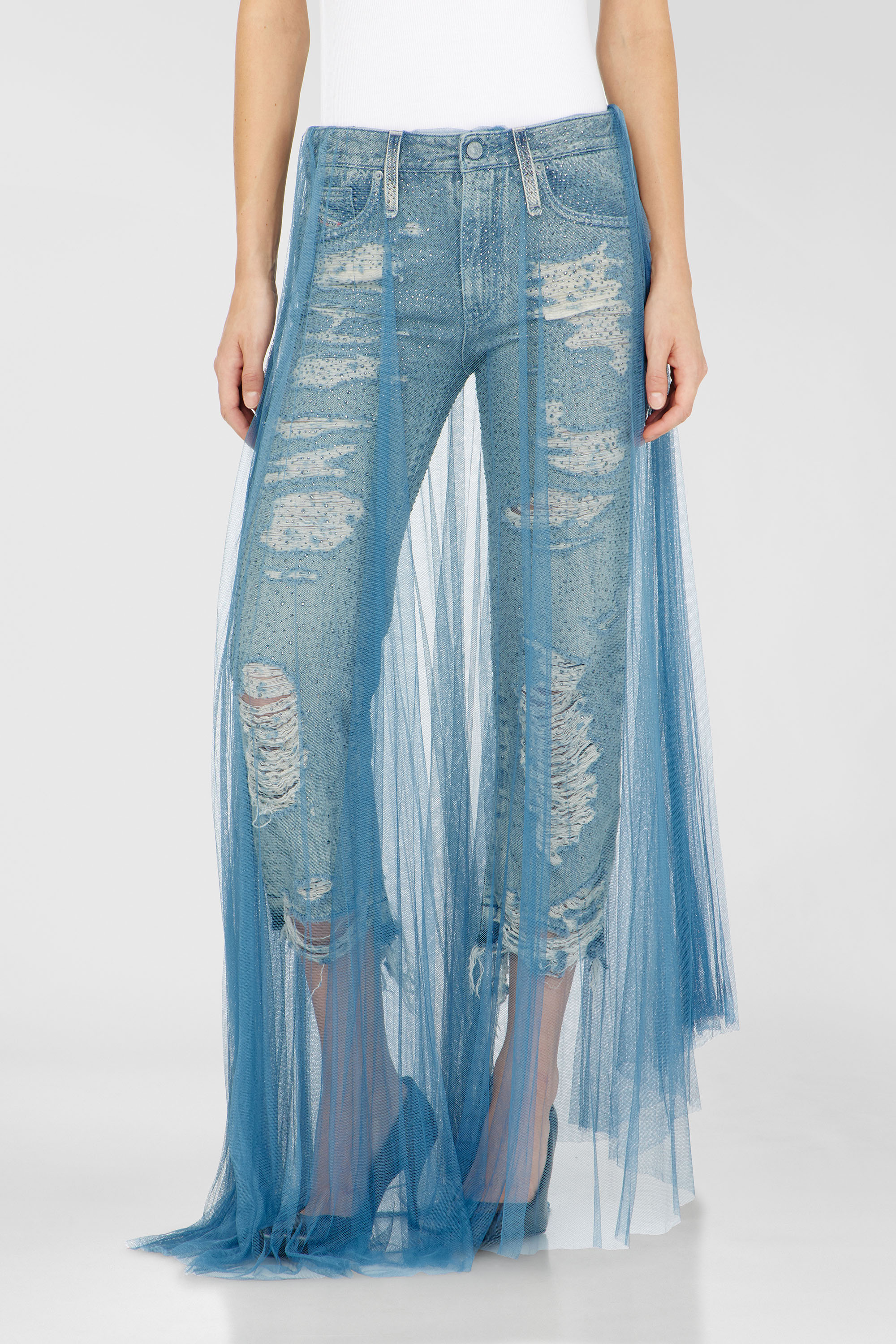 Diesel - Damen Regular Jeans D-Aisi 0DBER, Mittelblau - 1