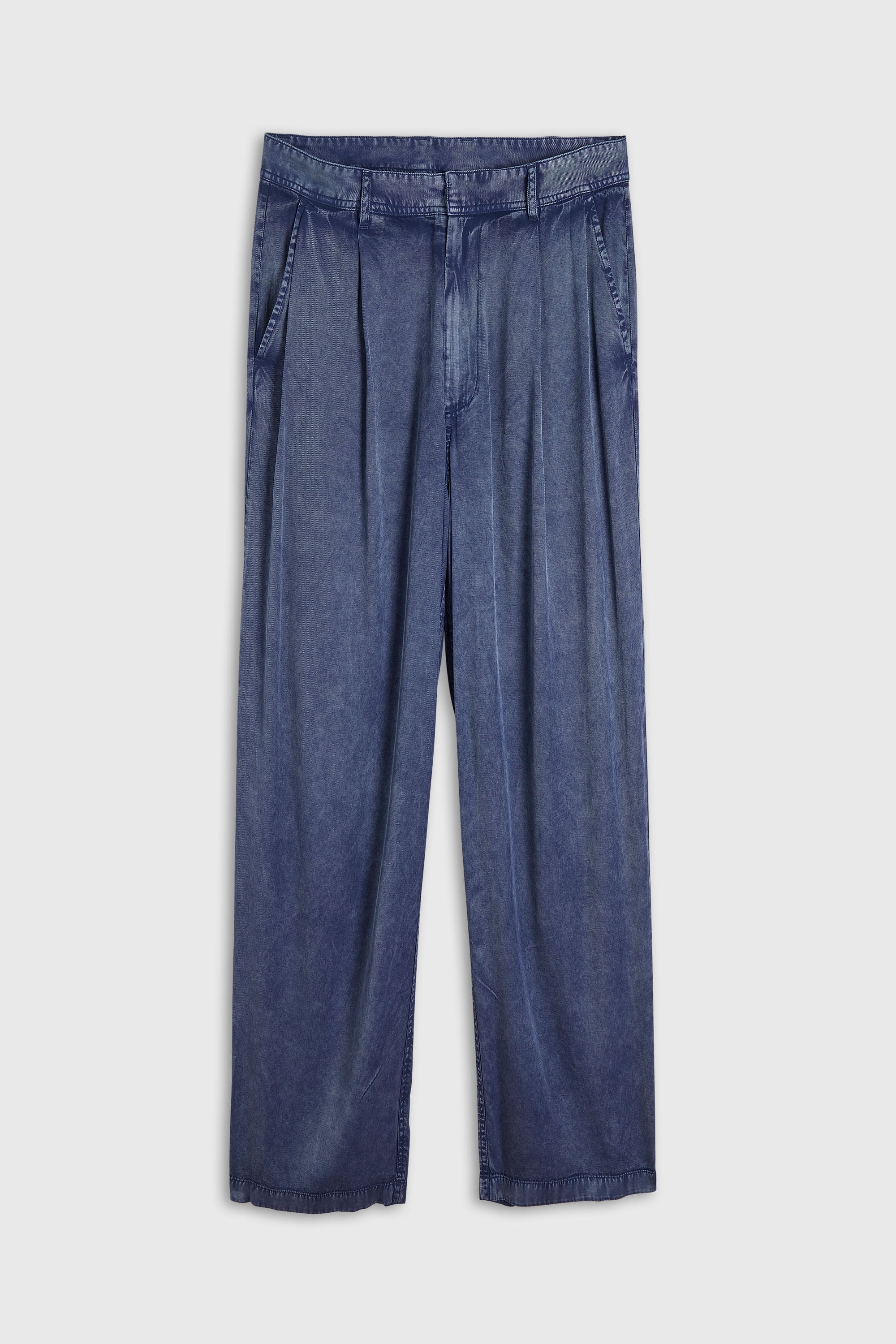 Diesel - P-FAUST-NIBC, Herren Wide-Leg-Hose aus Viskose in Denim-Optik in Blau - 2