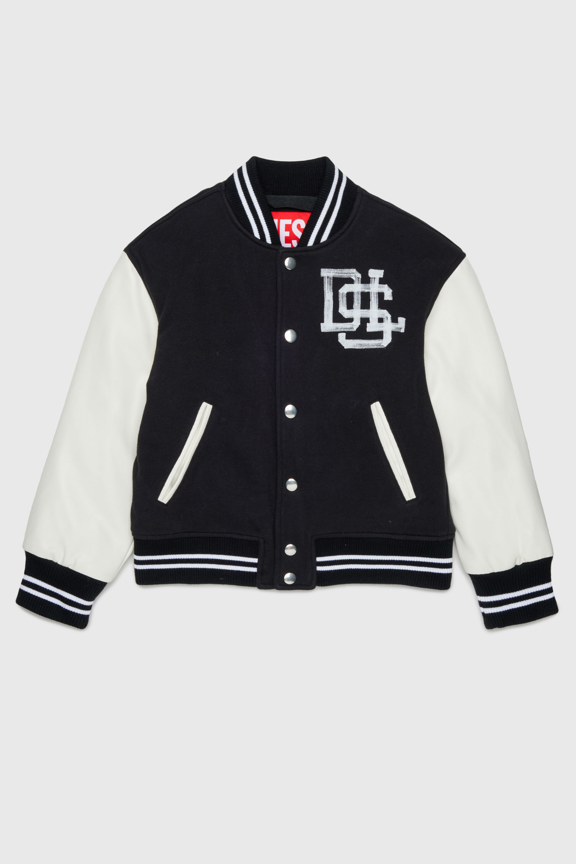 Diesel - JBAND, Blouson varsity color block Homme in Noir - 1