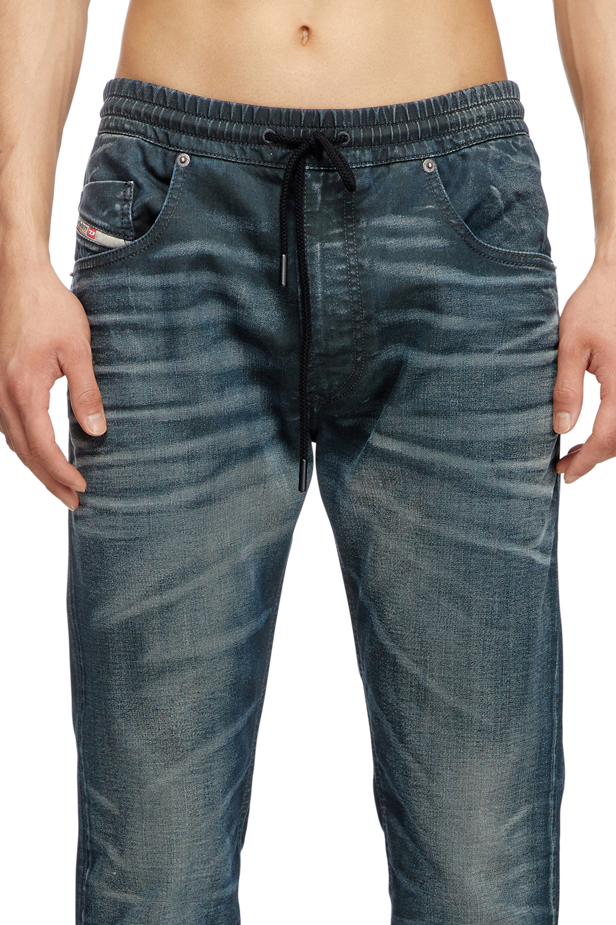 Diesel - Regular 2030 D-Krooley Joggjeans® 068QK Homme, Bleu Foncé - Image 3