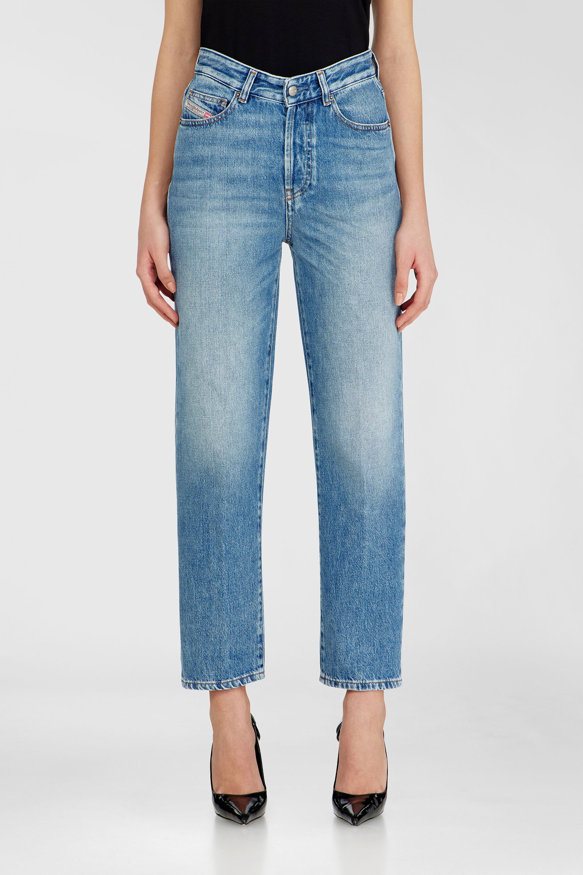 Diesel - Regular Jeans 1981 D-Went 09Q07 Donna, Blu Chiaro - Image 1