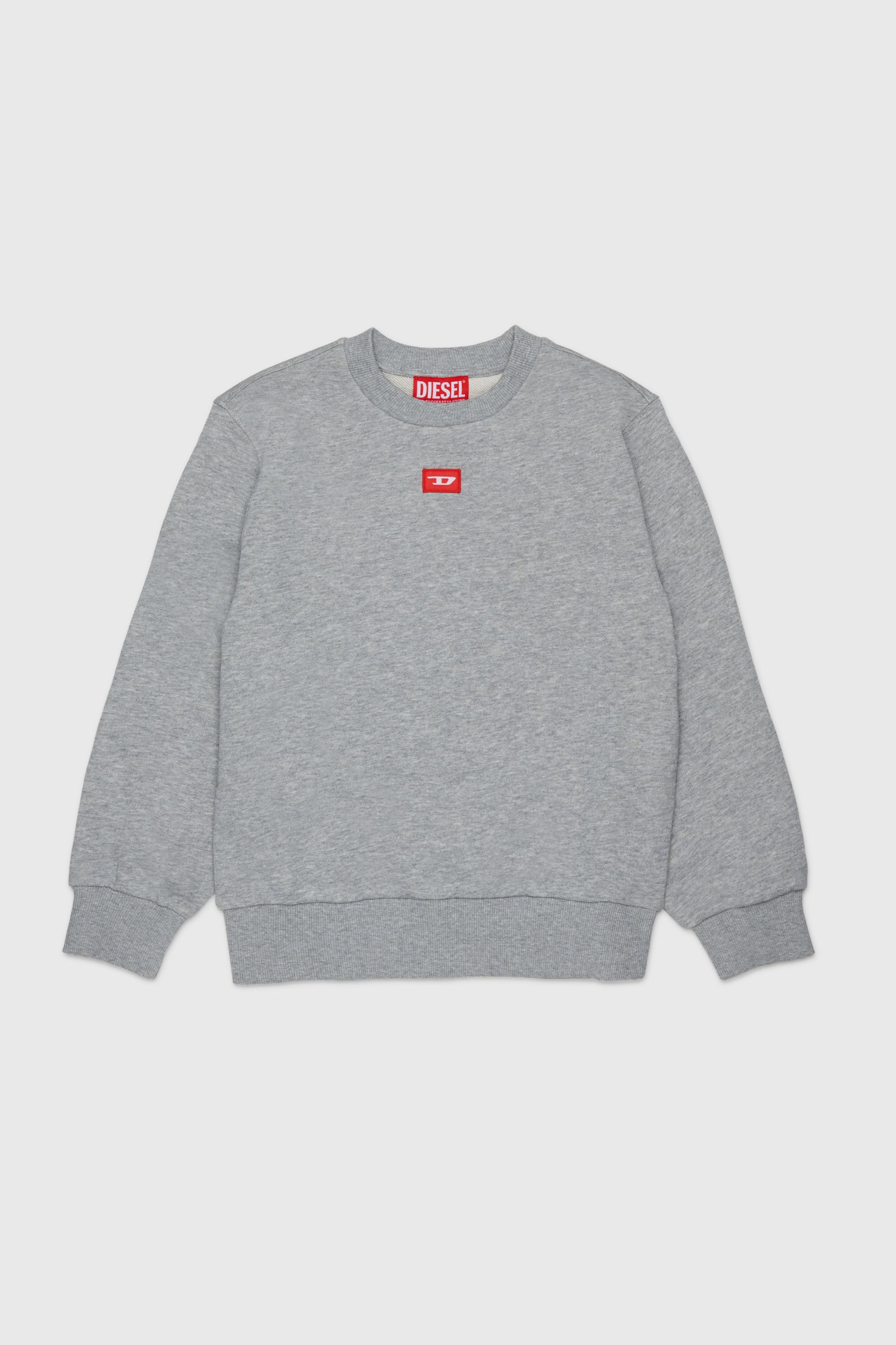 Diesel - SXGIN OVER, Sweat-shirt avec petit &eacute;cusson logo Mixte in Gris - 1