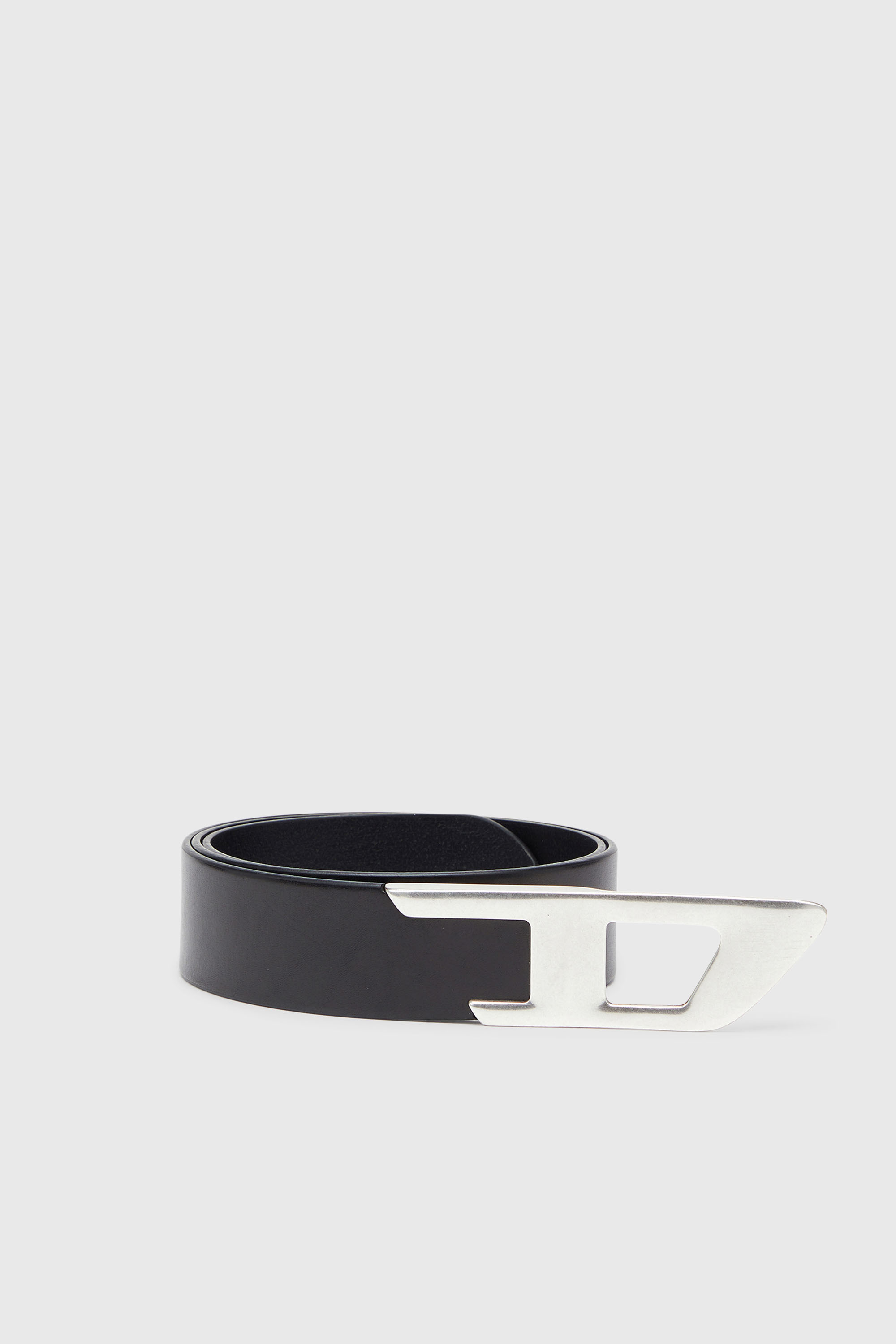 Diesel - B-D LOGO 2.0 40, Ceinture 4 cm en cuir avec boucle D en m&eacute;tal Mixte in Noir - 1
