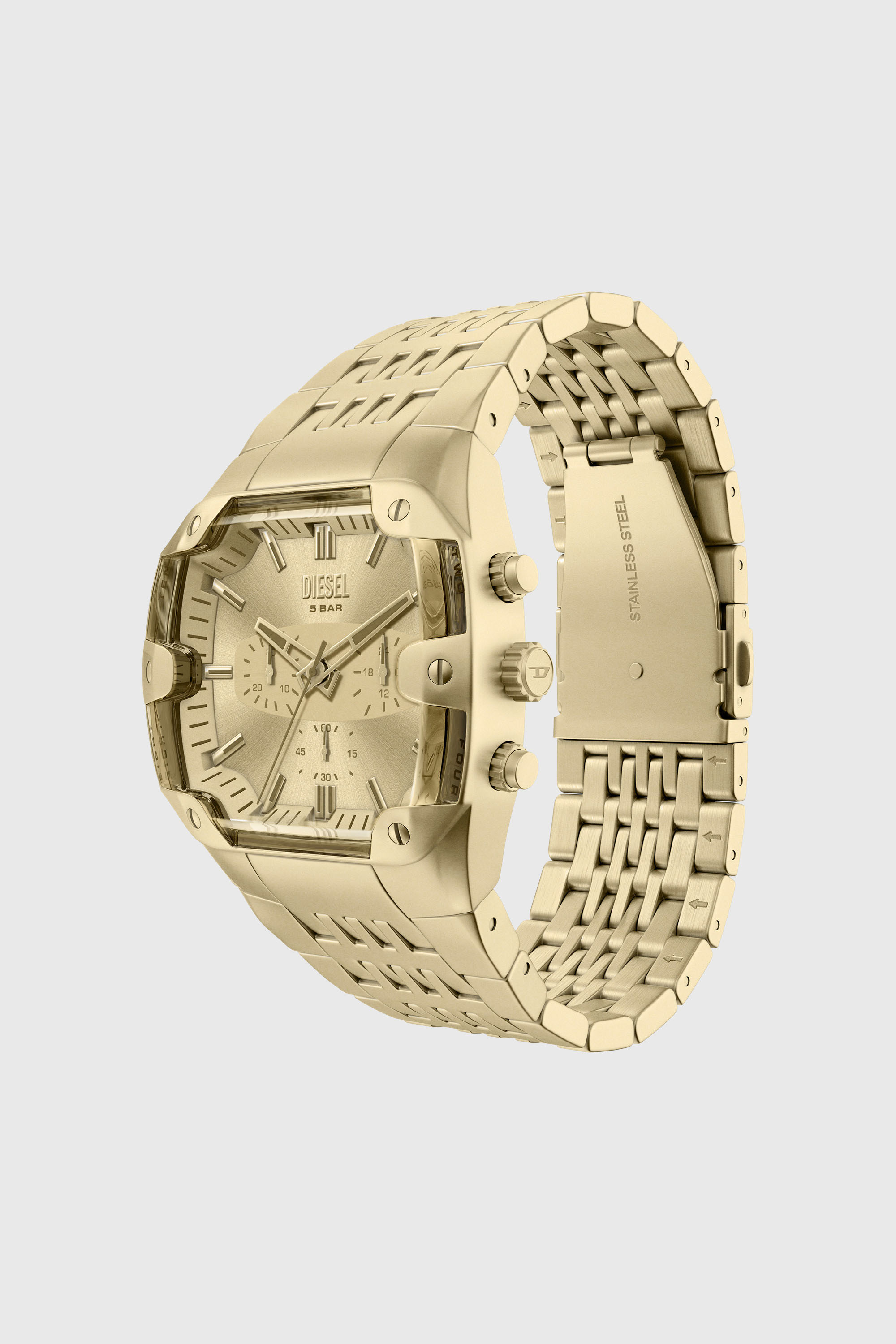 Diesel - DZ4718 WATCH, Orologio Spiked Cushion in acciaio inox dorato Uomo in Oro - 6