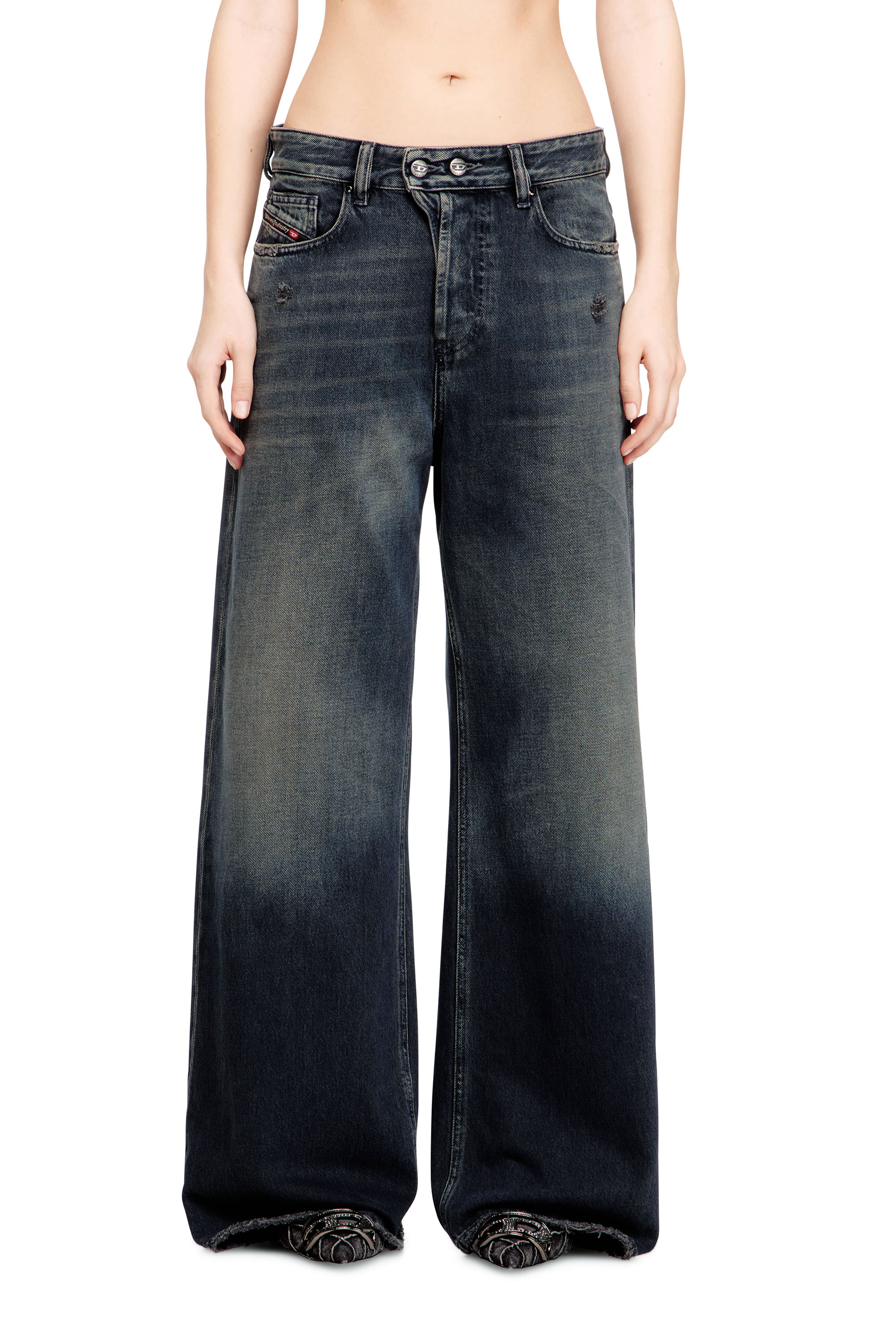 Diesel - Unisex Relaxed Jeans 1996 D-Sire 09N67, Dunkelblau - 2
