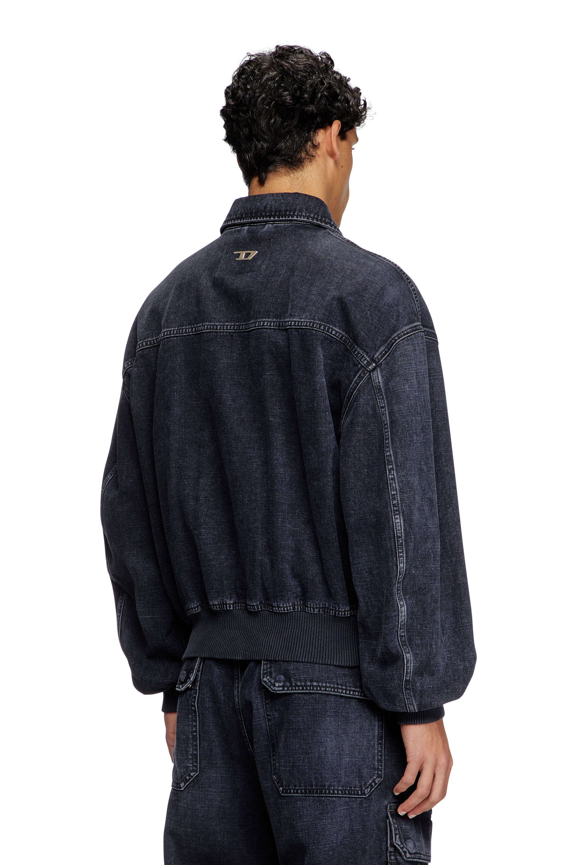 Diesel - D-KURZ, Unisex Jacke aus Denim in Köperbindung in Schwarz - 2