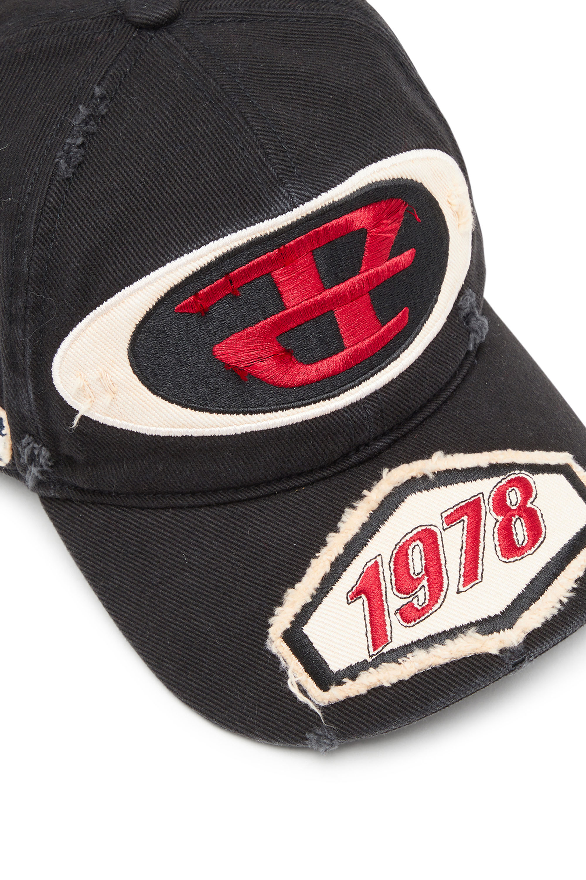 Diesel - C-BRAFF, Homme Casquette de baseball avec empiècements brodés in Noir - Image 3