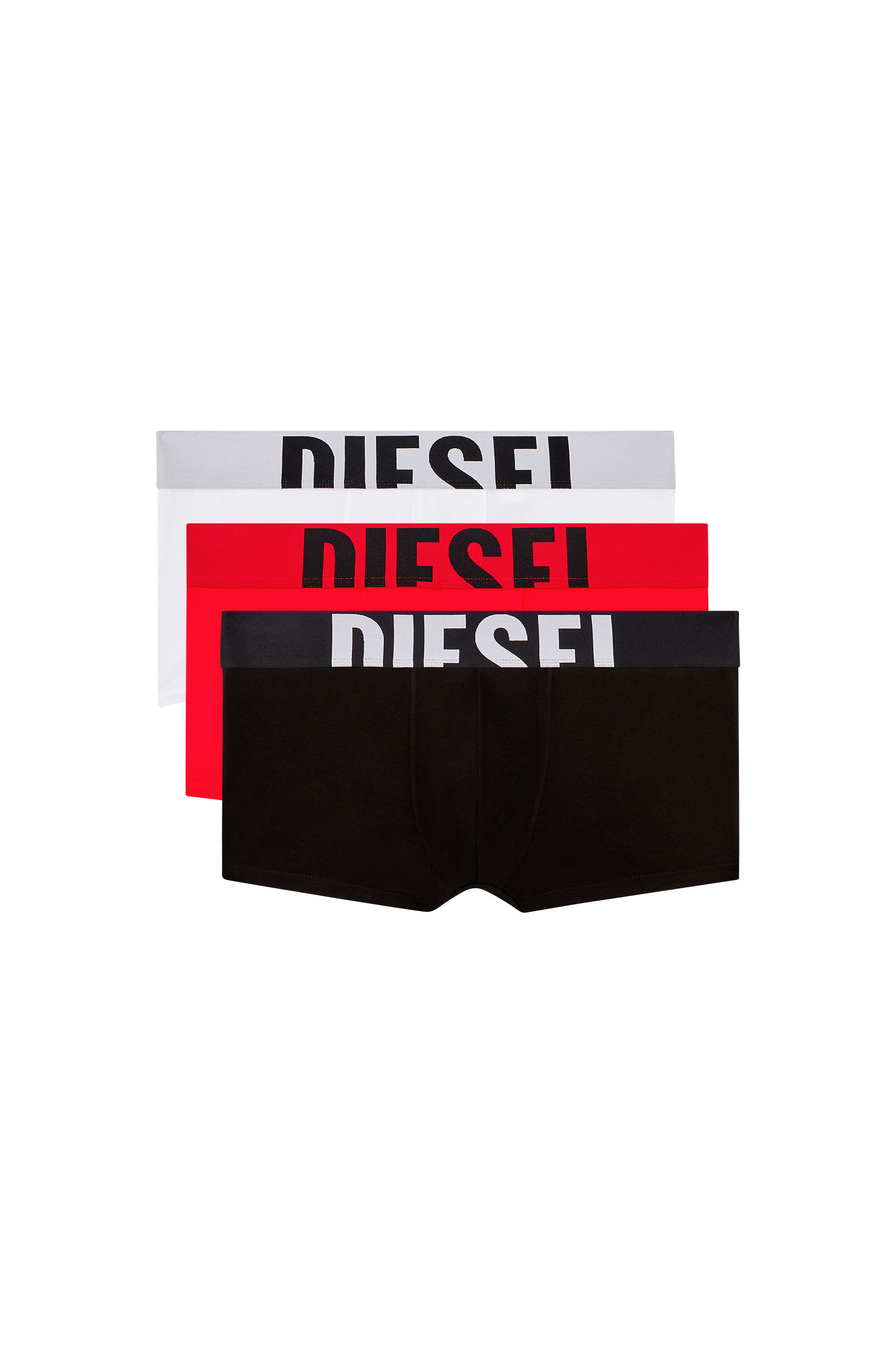 Diesel - UMBX-DAMIENTHREEPACK-5.5EL, Herren Retropants im Dreierpack aus Baumwollstretch in Rot/Schwarz - 1