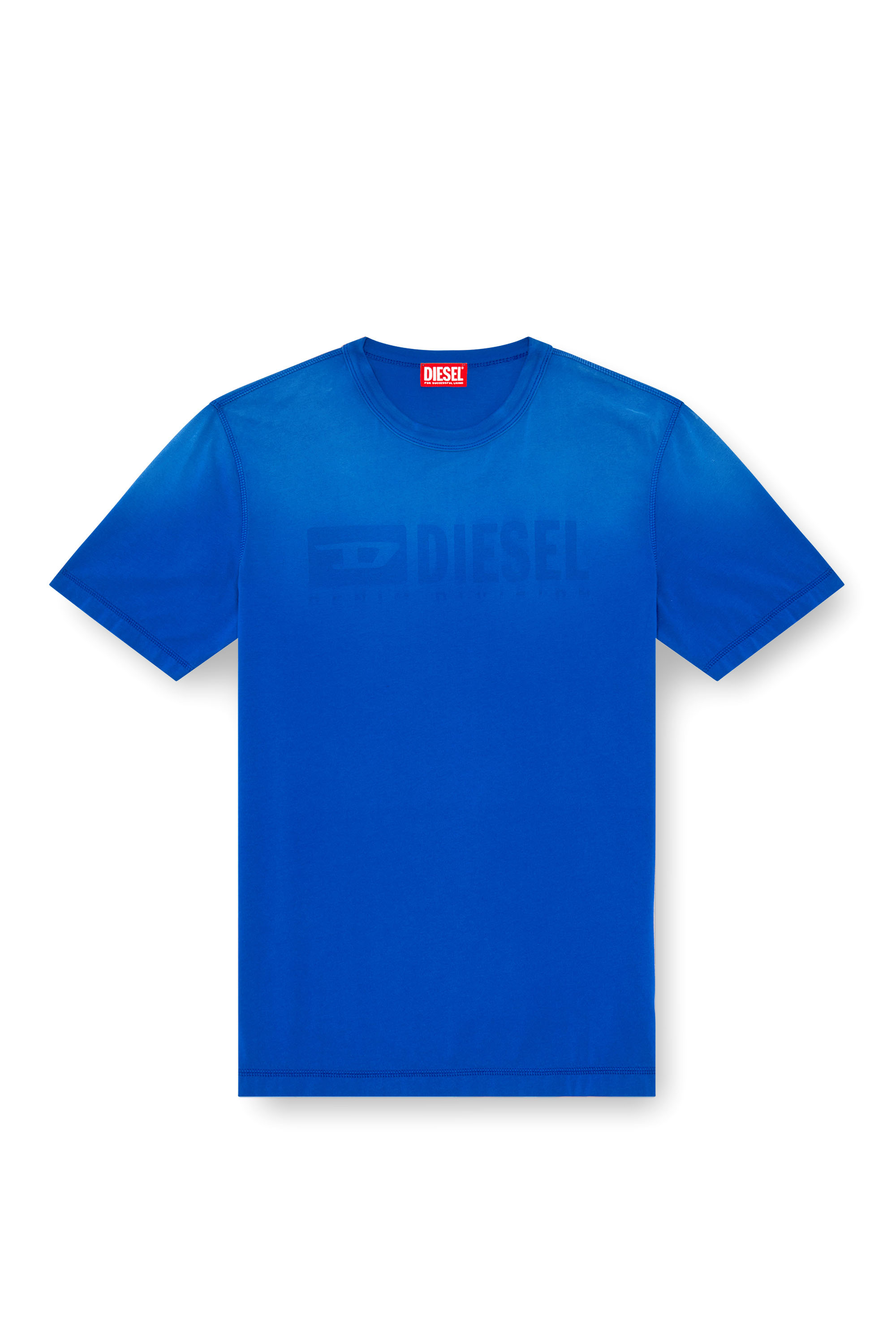 Diesel - T-ADJUST-K4, Homme T-shirt avec traitement délavé par le soleil in Bleu - Image 3
