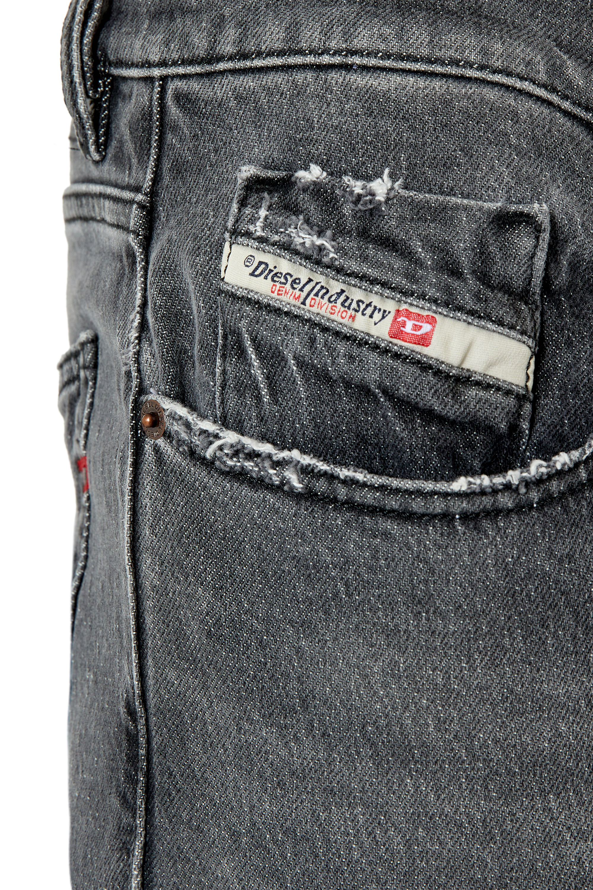 Diesel - Slim Jeans 2019 D-Strukt 09E75, Nero/Grigio scuro - Image 3