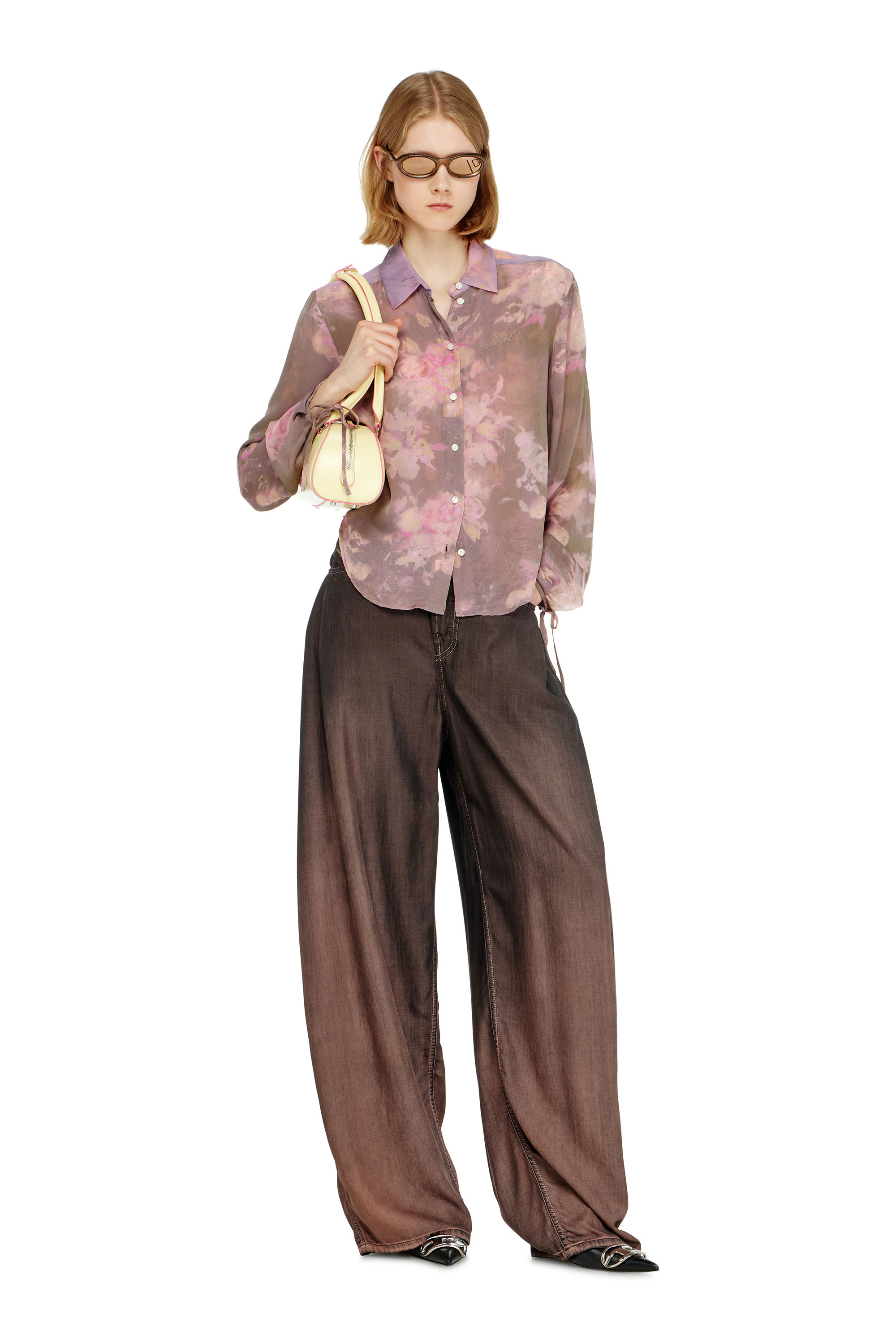 Diesel - C-LEVER, Camicia in chiffon con stampa floreale all-over Donna in ToBeDefined - 2