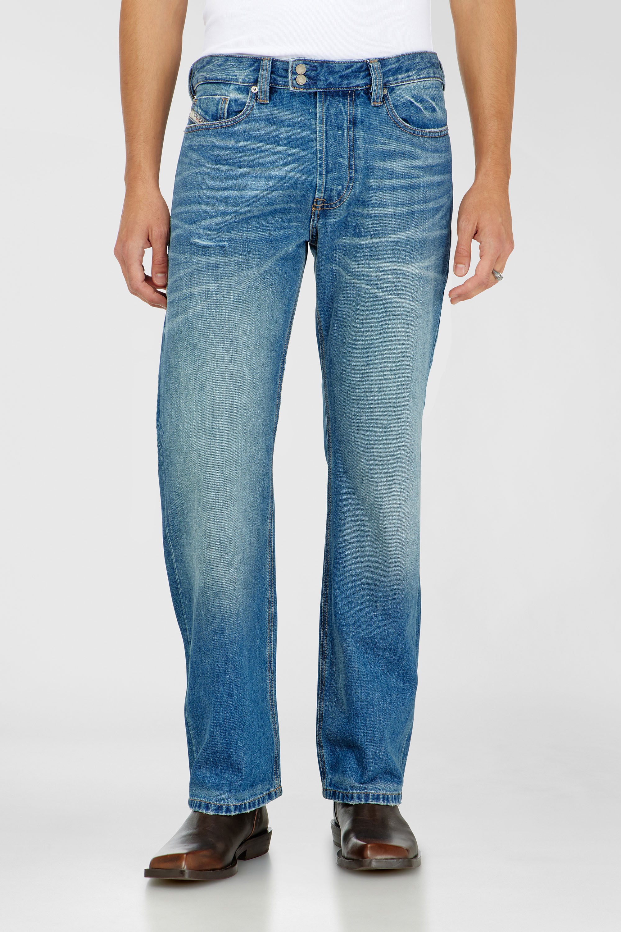 Diesel - Relaxed Jeans 1980 D-Eeper 0DLDC Homme, Bleu moyen - Image 4
