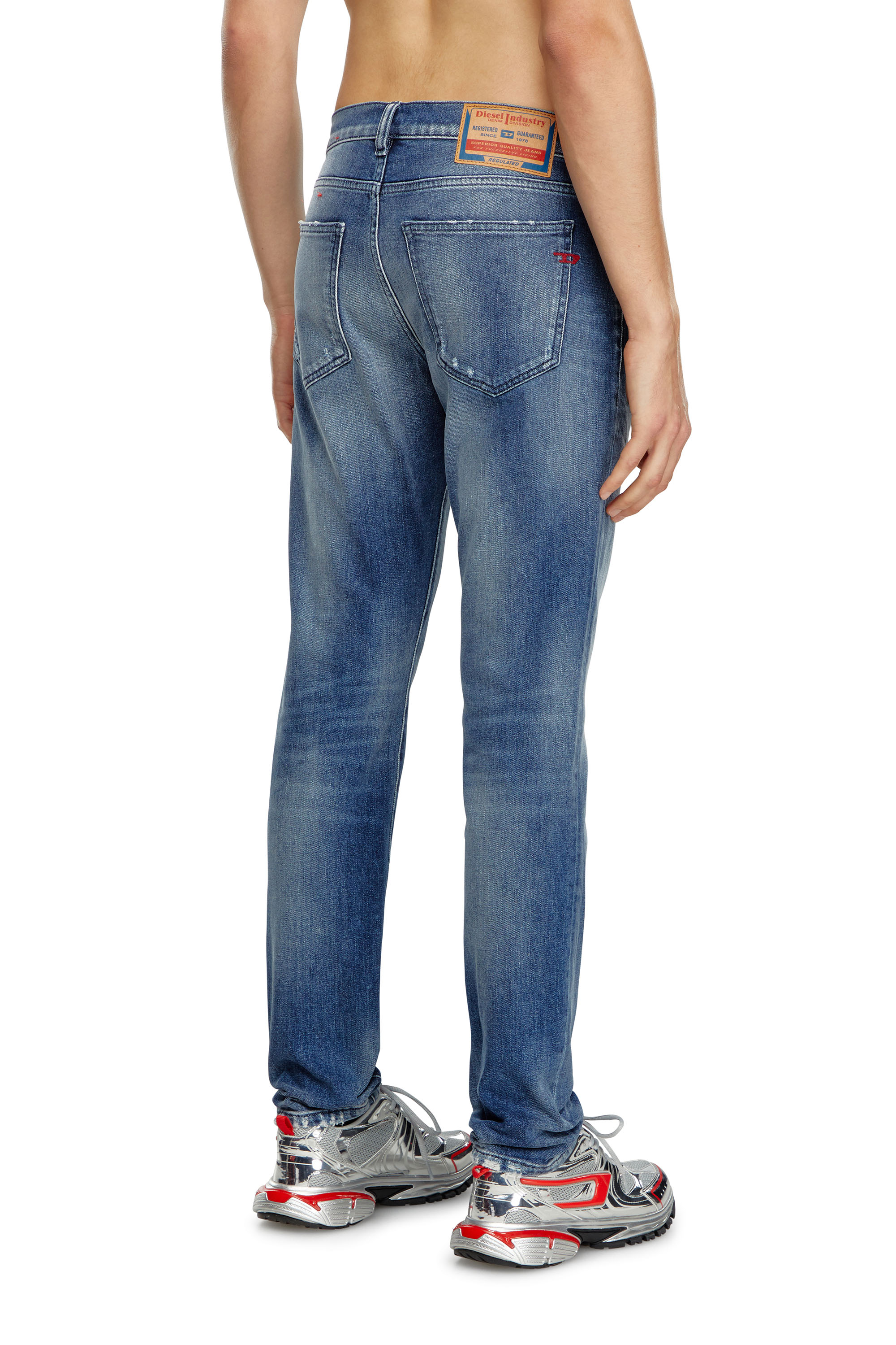 Diesel - Uomo Slim Jeans 2019 D-Strukt 09J61, Blu medio - Image 3