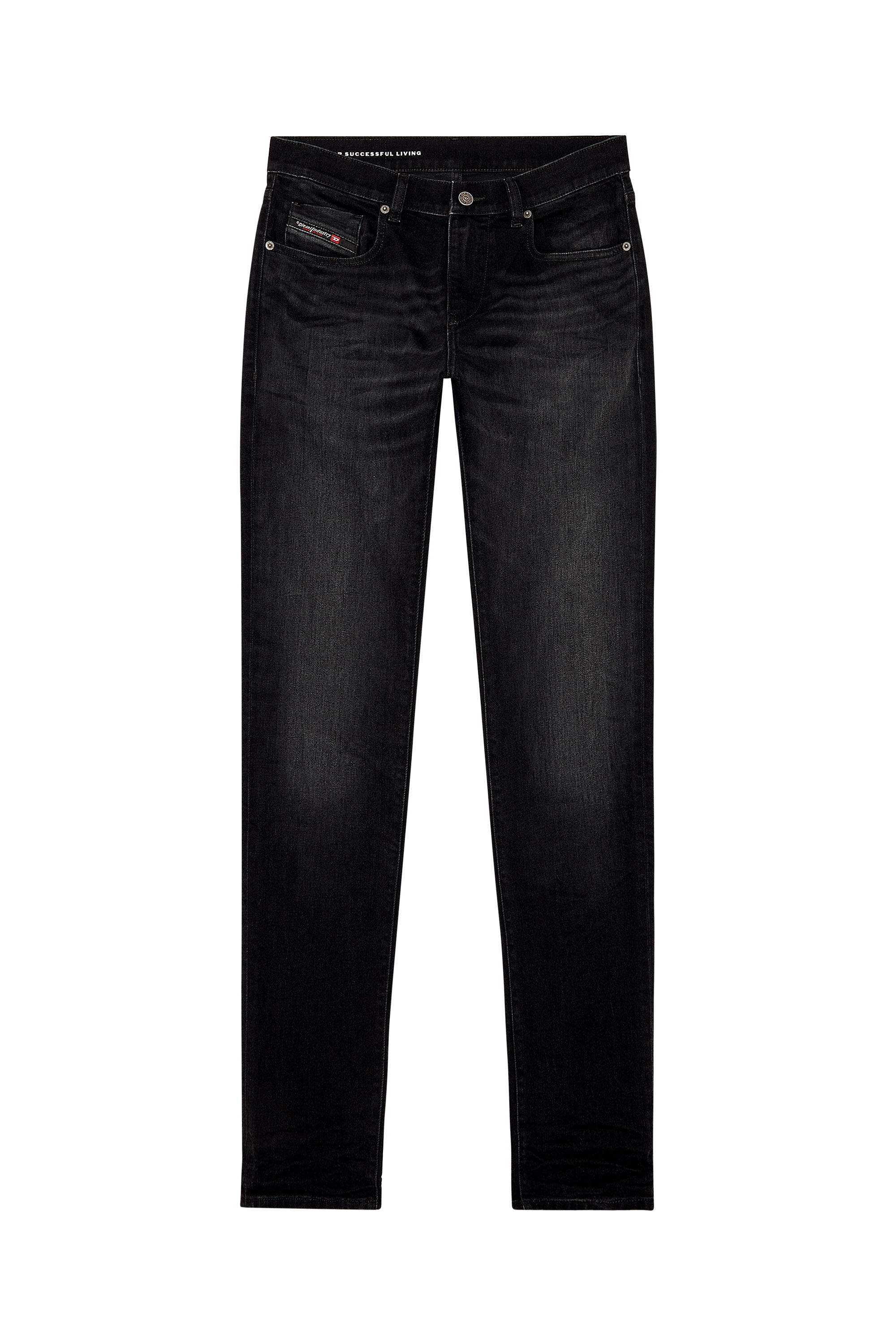 Diesel - Slim Jeans 2019 D-Strukt 09H32, Noir/Gris foncé - Image 5