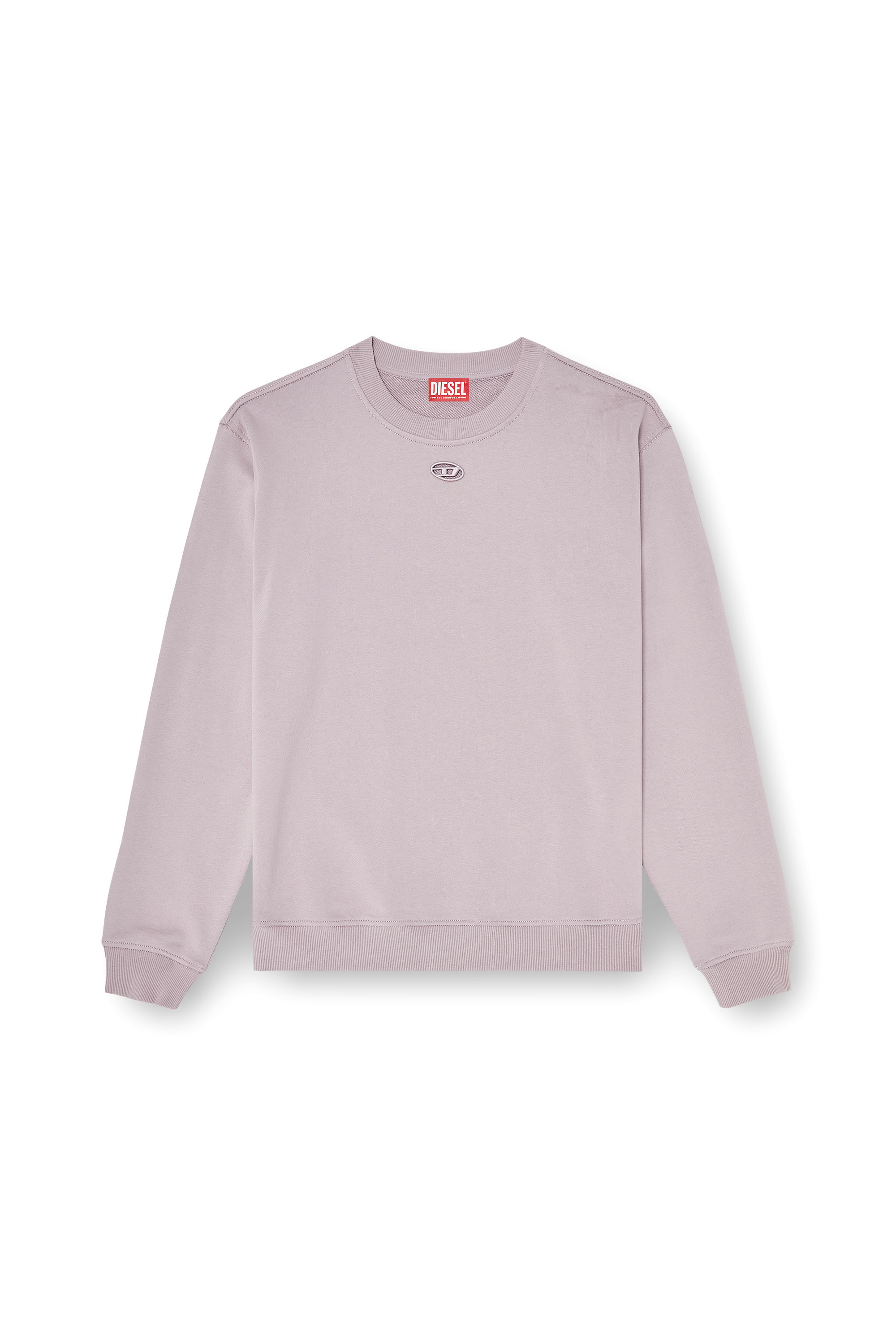 Diesel - F-NORMY-OD, Sweat-shirt en coton avec broderie Oval D Femme in Violet - 3