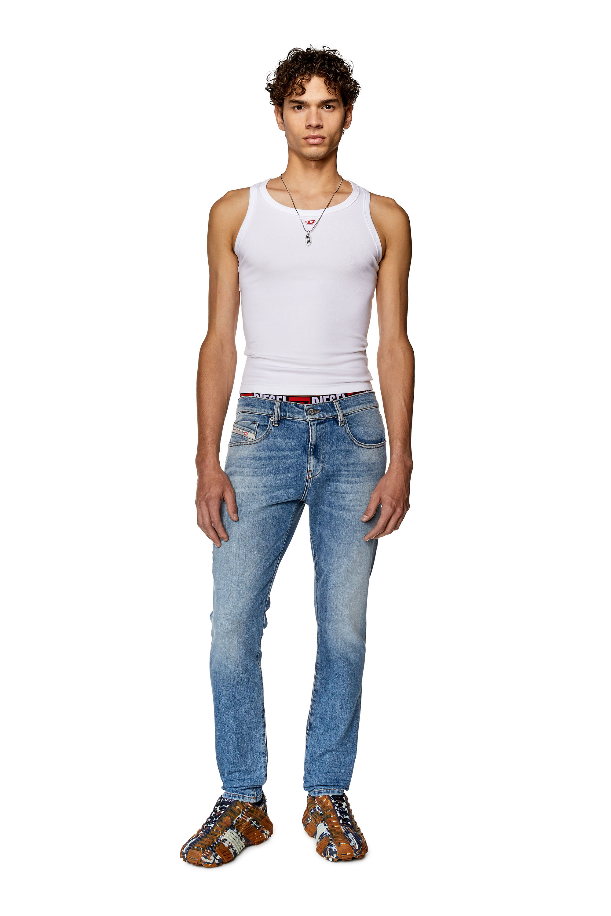 Diesel - Slim Jeans 2019 D-Strukt 09F81, Blu medio - Image 4