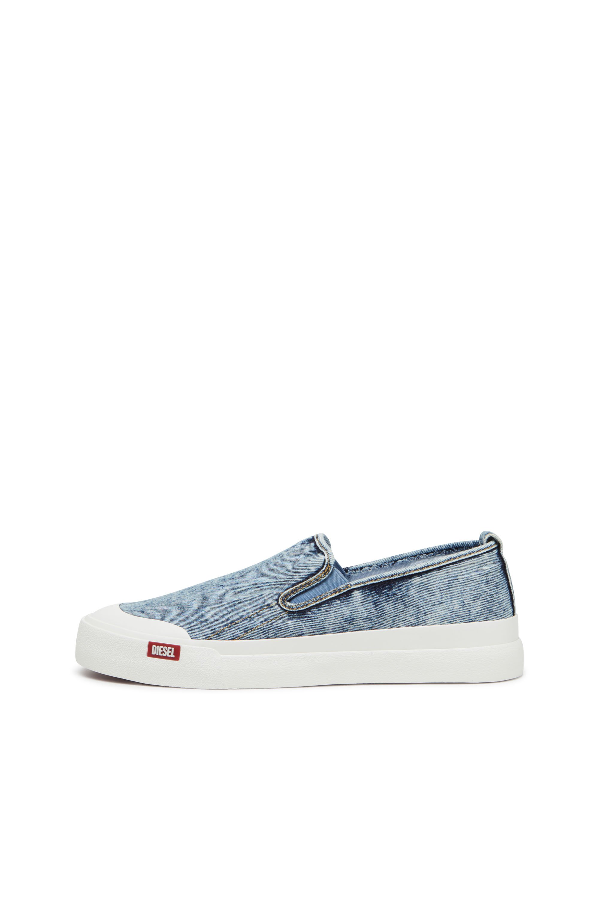 Diesel - S-ATHOS NMD SO, Sneakers slip-on en denim Homme in Bleu - 7