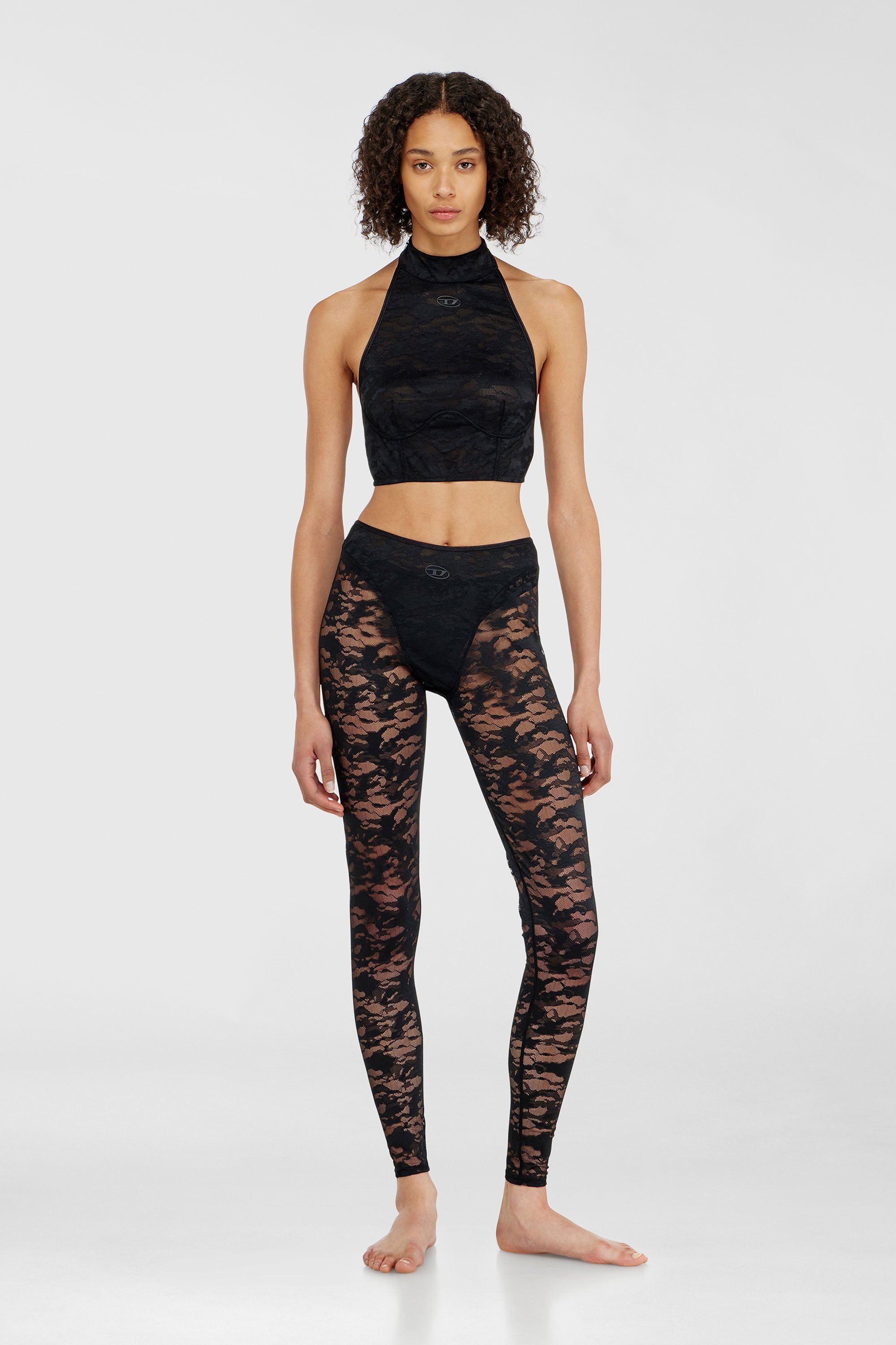 Diesel - MARCIA-UTLT, Bralette in pizzo con scollo all&rsquo;americana Donna in Nero - 2