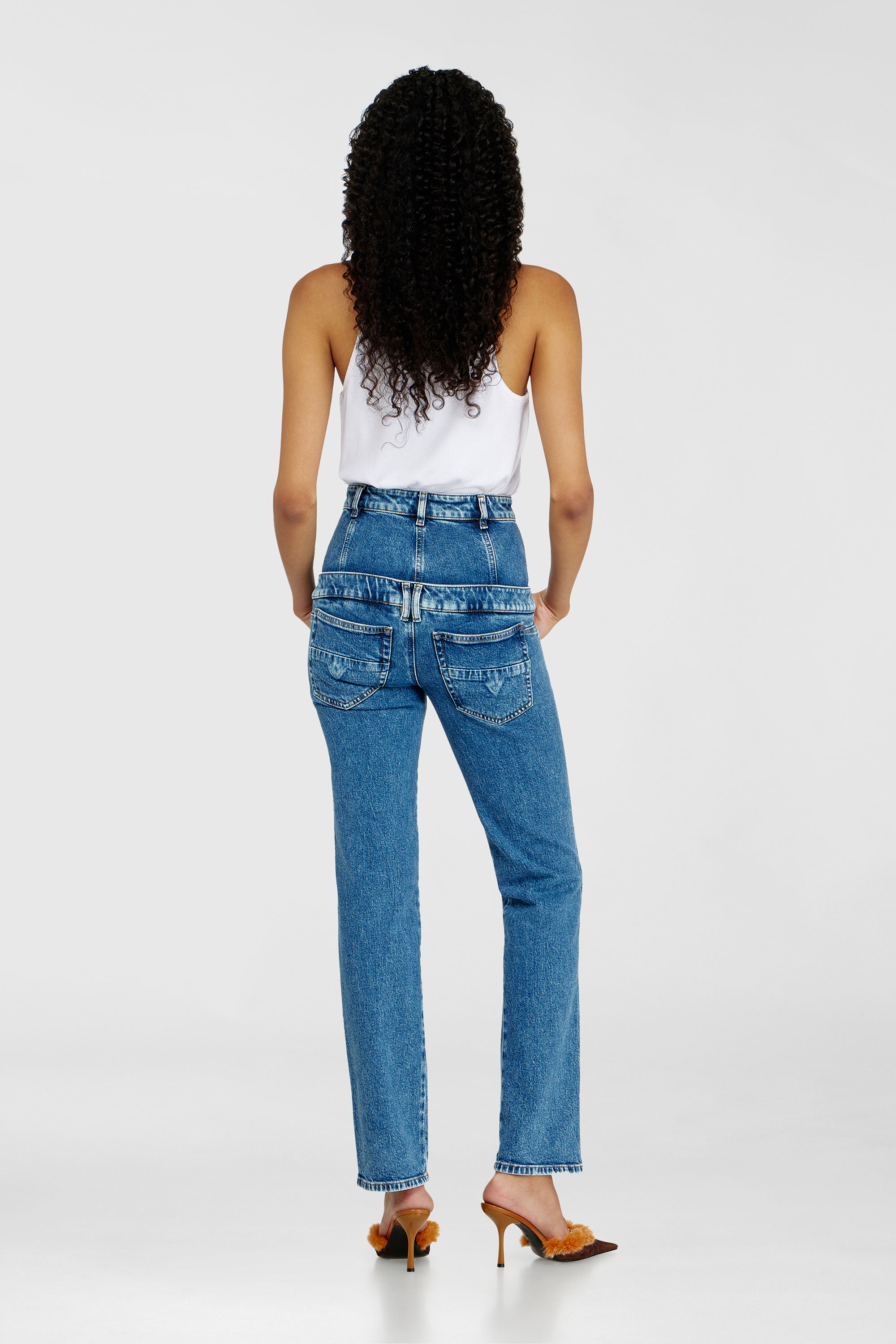 Diesel - Slim Jeans D-Fynora 007EU Femme, Bleu moyen - Image 3