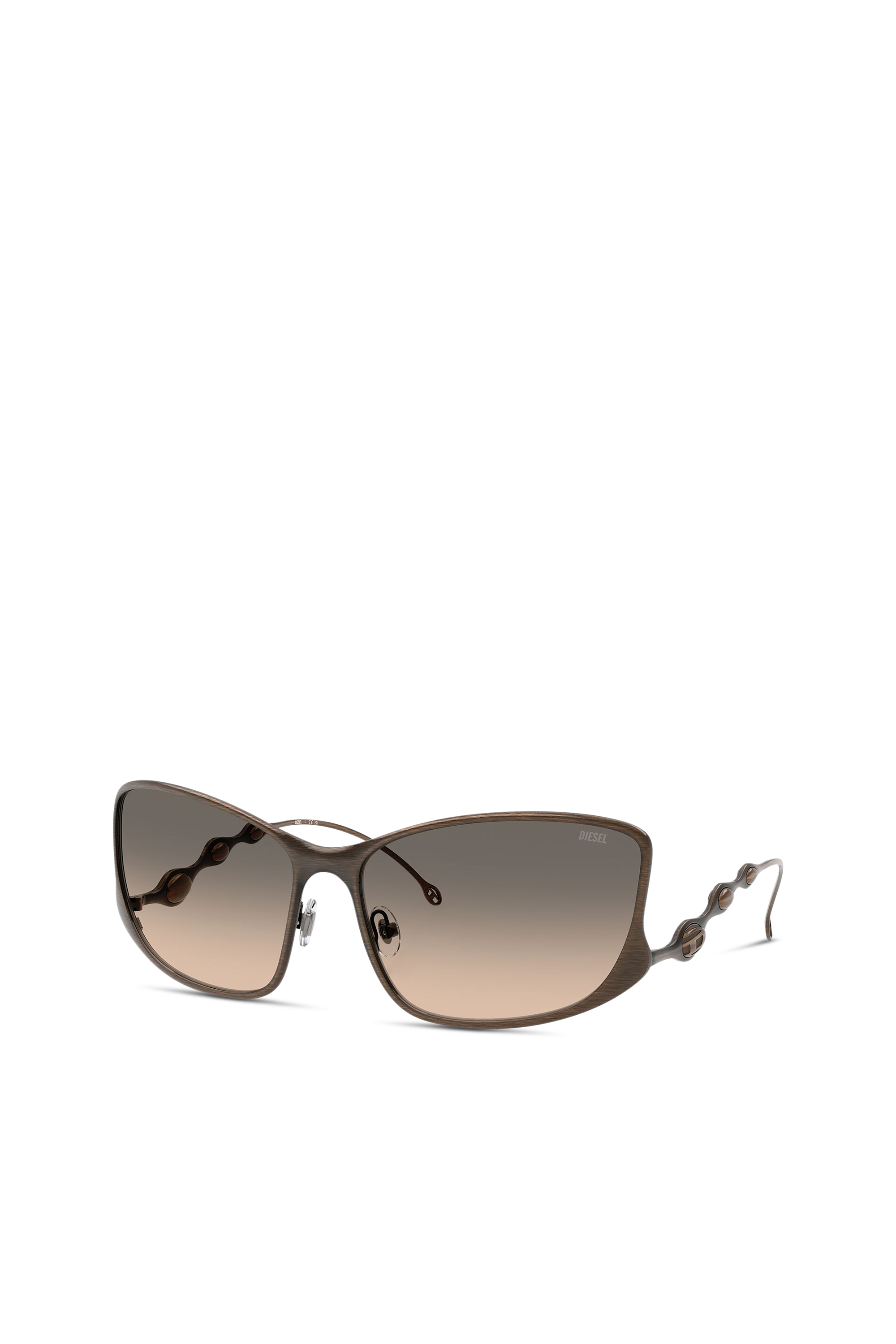 Diesel - 0DL1013, Lunettes de soleil rectangulaires Mixte in Marron - 4