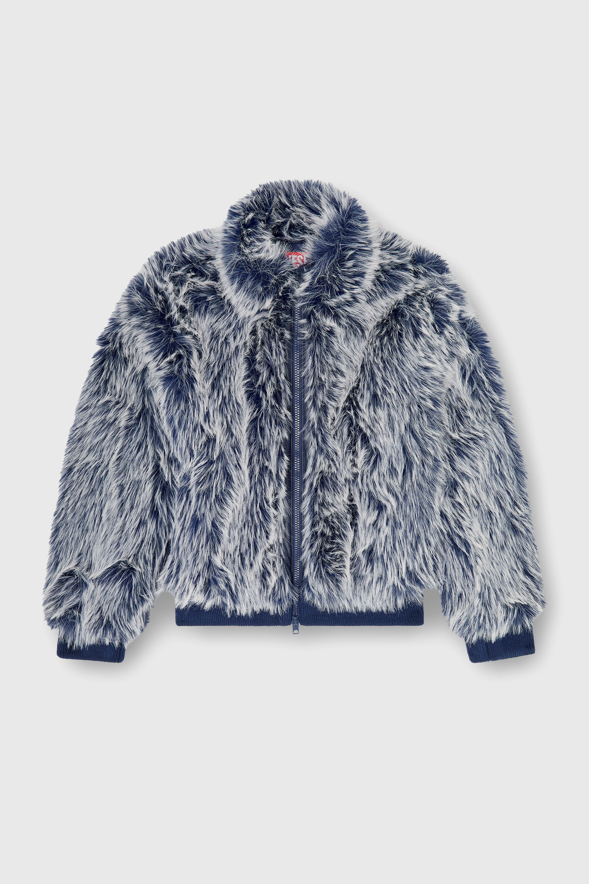 Diesel - W-VICTOR, Herren Flauschige Winterjacke in Mittelblau - 2