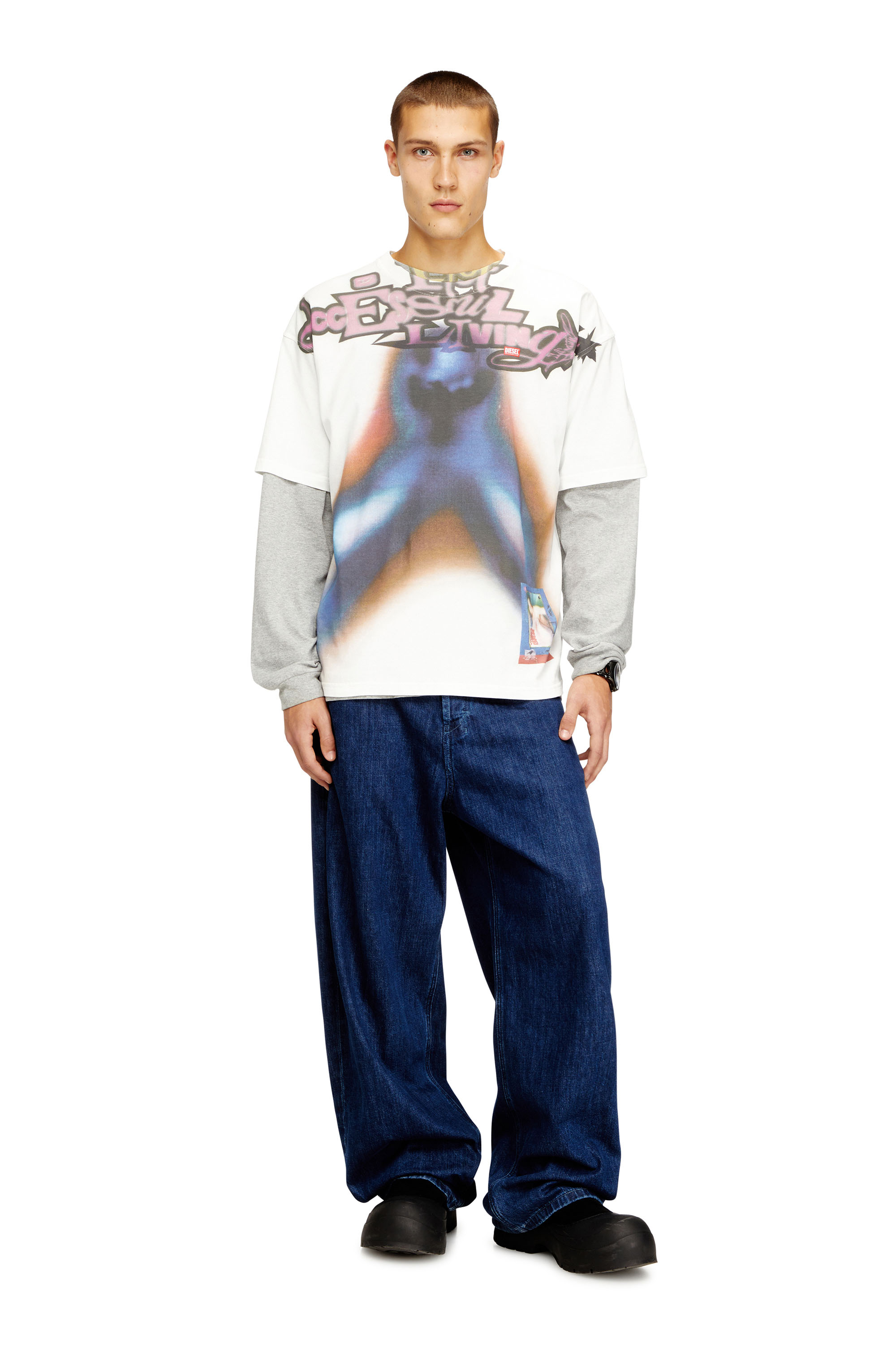 Diesel - T-BOXT-V13, T-shirt en coton décontractée avec impression numérique Homme in Polychrome - 1