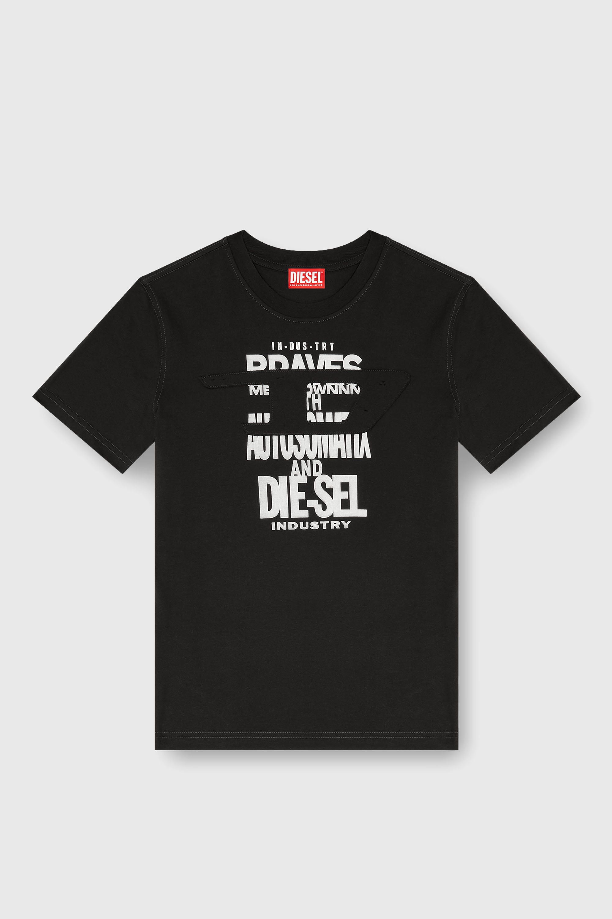Diesel - T-REG-ZAL-V2, Damen T-Shirt aus Baumwolle mit Grafikprint in Schwarz - 2