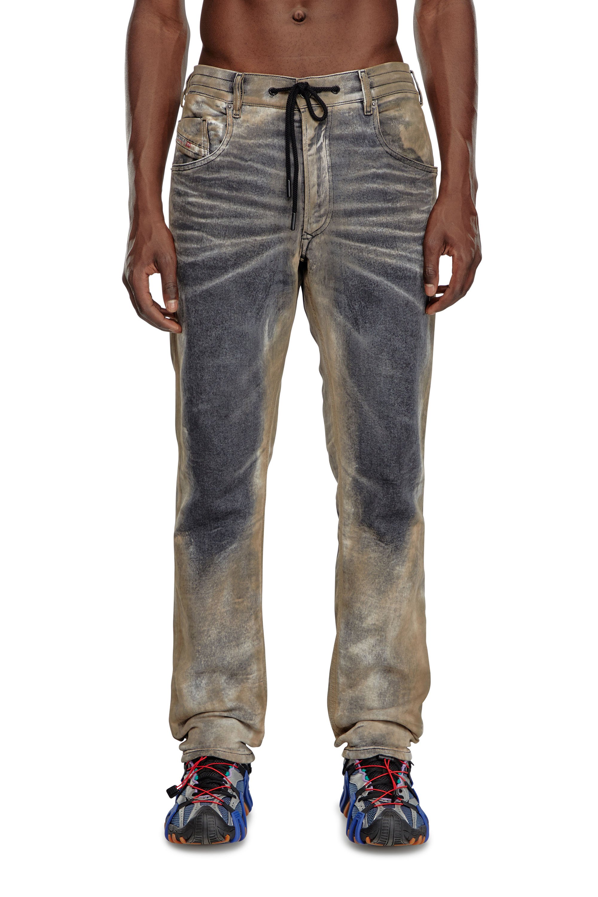 Diesel - Uomo Tapered 2030 D-Krooley Joggjeans® 068NP, Nero/Grigio scuro - Image 1