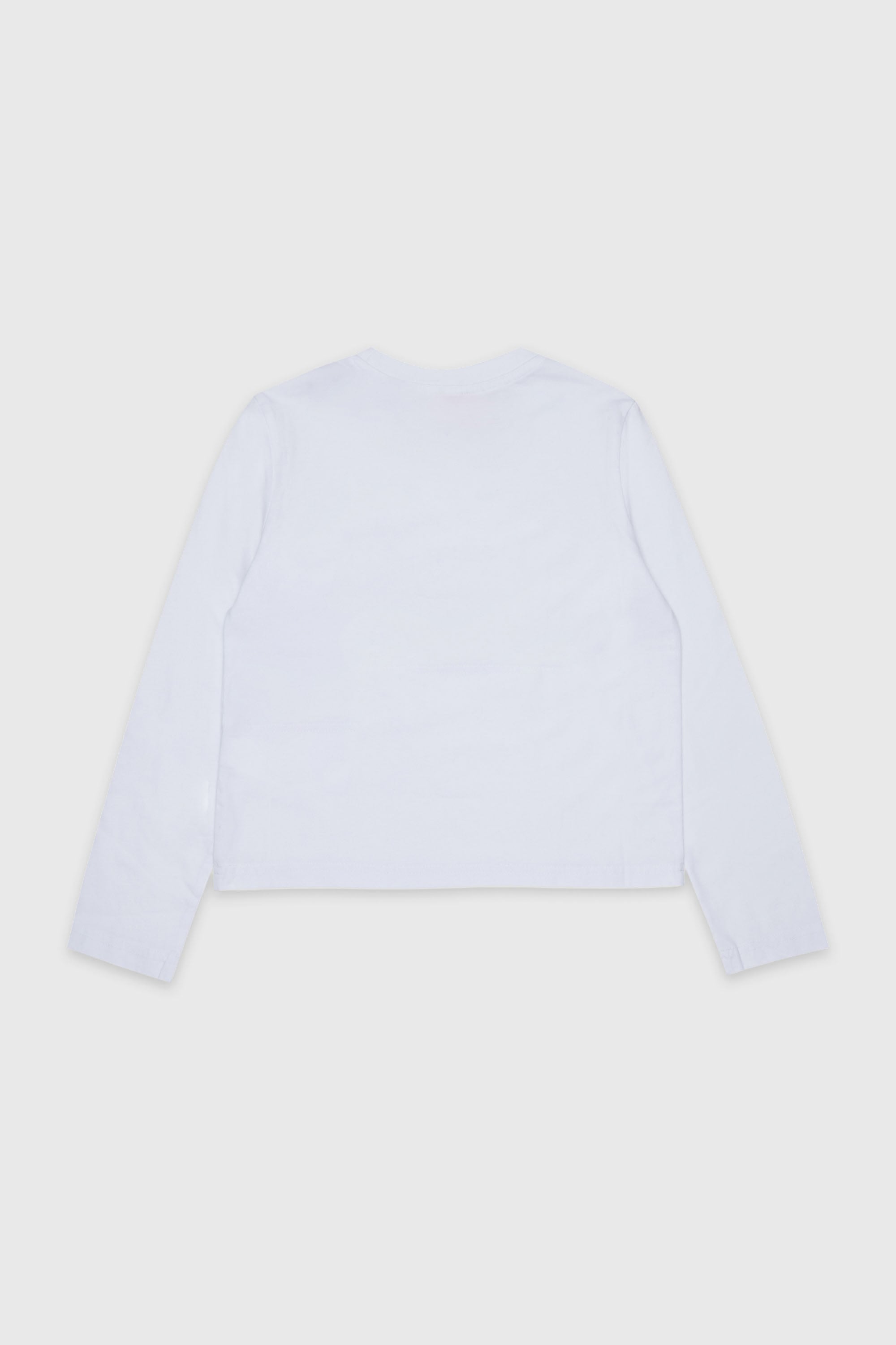 Diesel - TLIBBY, T-shirt a manica lunga con patch logo sfrangiato Donna in Bianco - 2