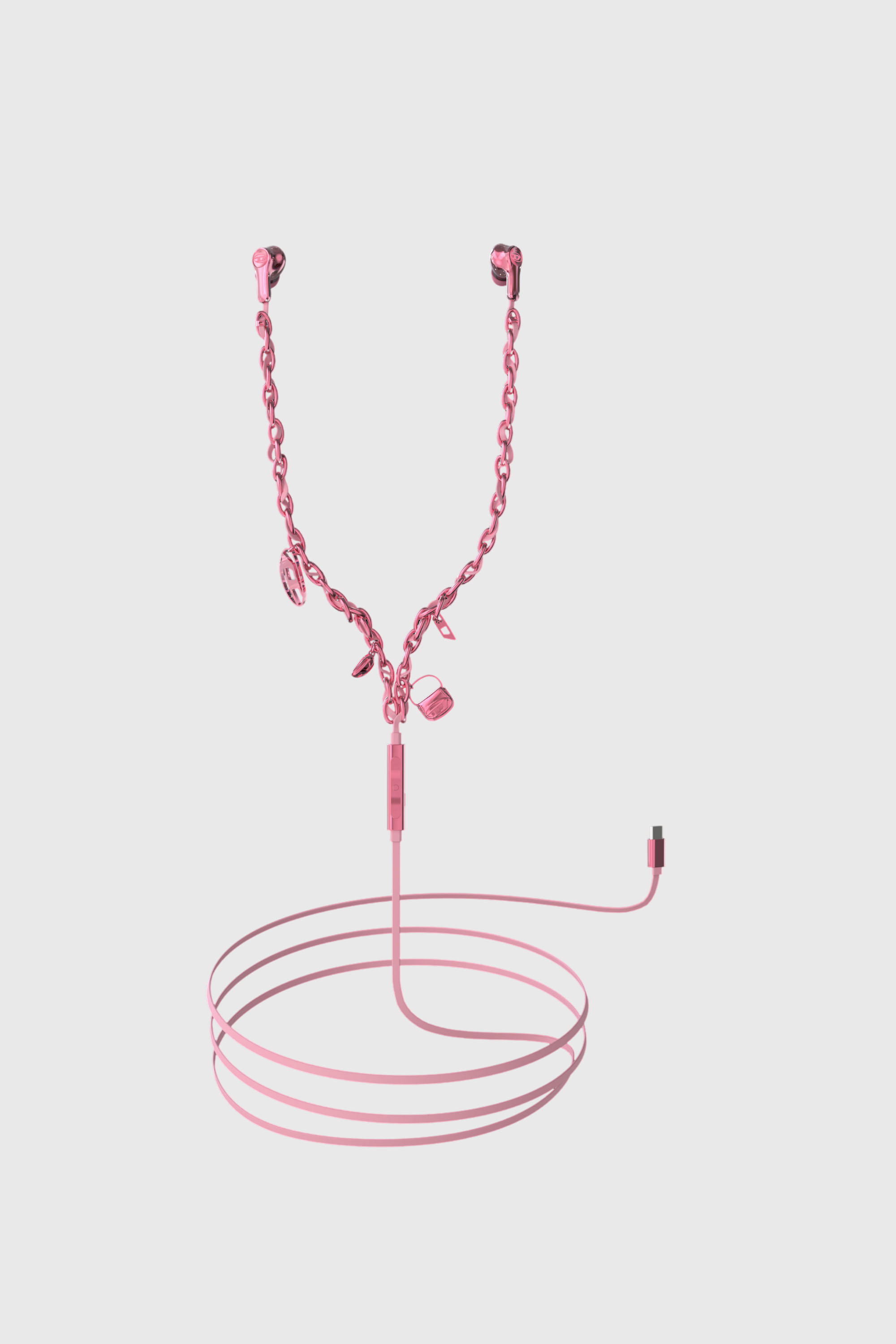 Diesel - 60688 WIRED EARBUDS WIRED EARBUDS, Unisex Wired Earbuds und charms in Rosa - 1