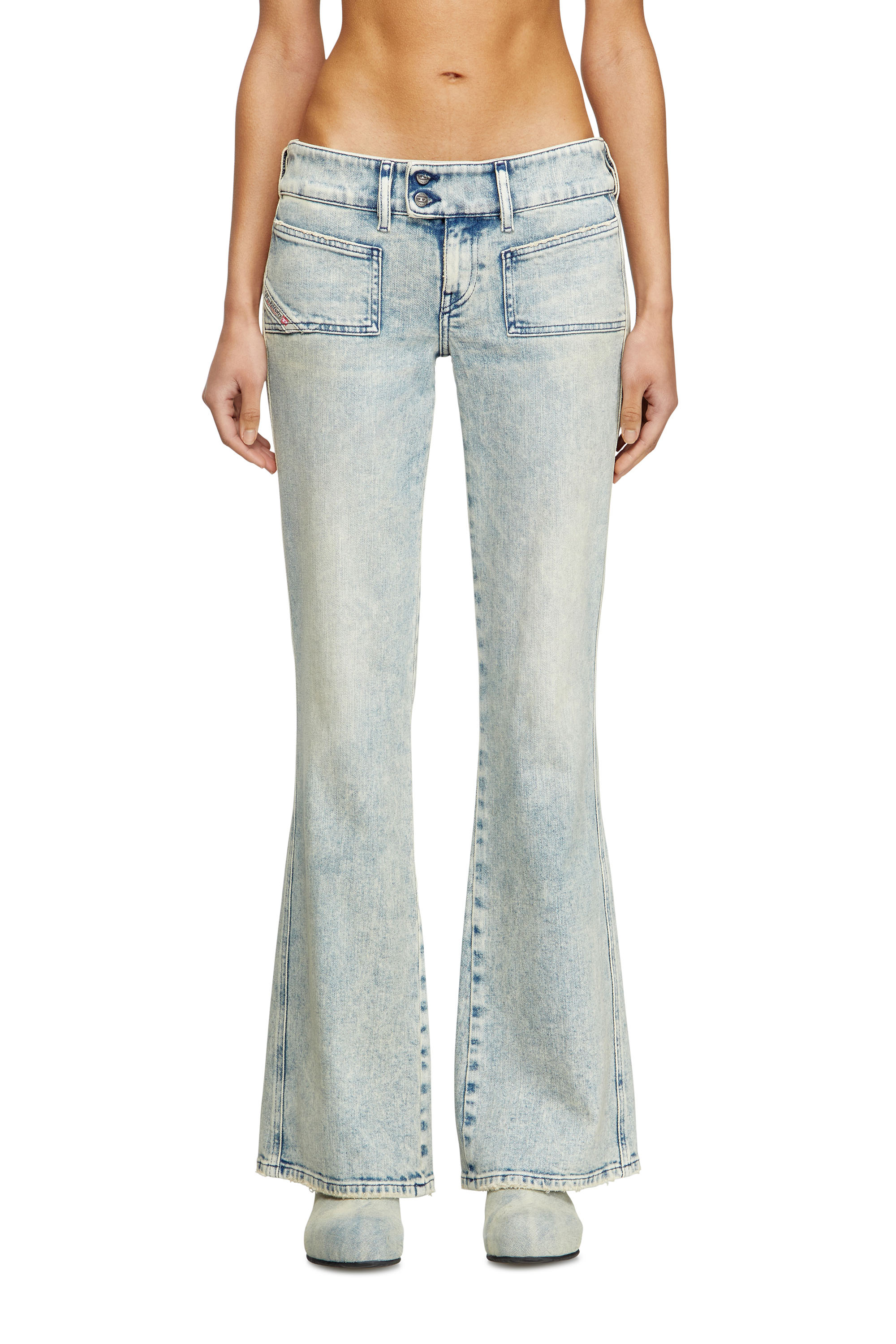 Diesel - Bootcut Jeans D-Hush 09L27 Donna, Blu Chiaro - Image 1