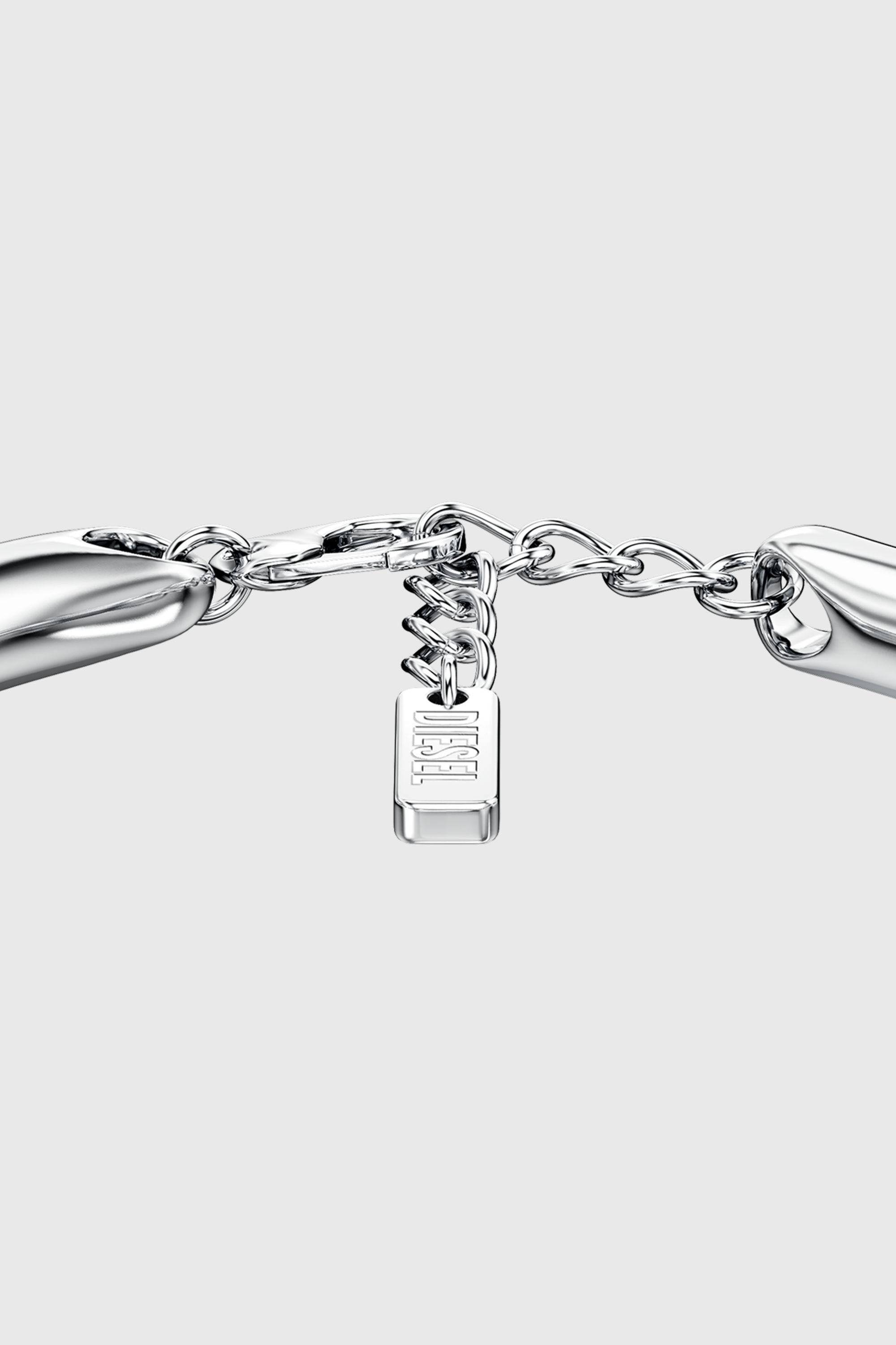 Diesel - DX1696040 JEWELLERY, Bracelet cha&icirc;ne en acier inoxydable Mixte in Gris argent&eacute; - 2