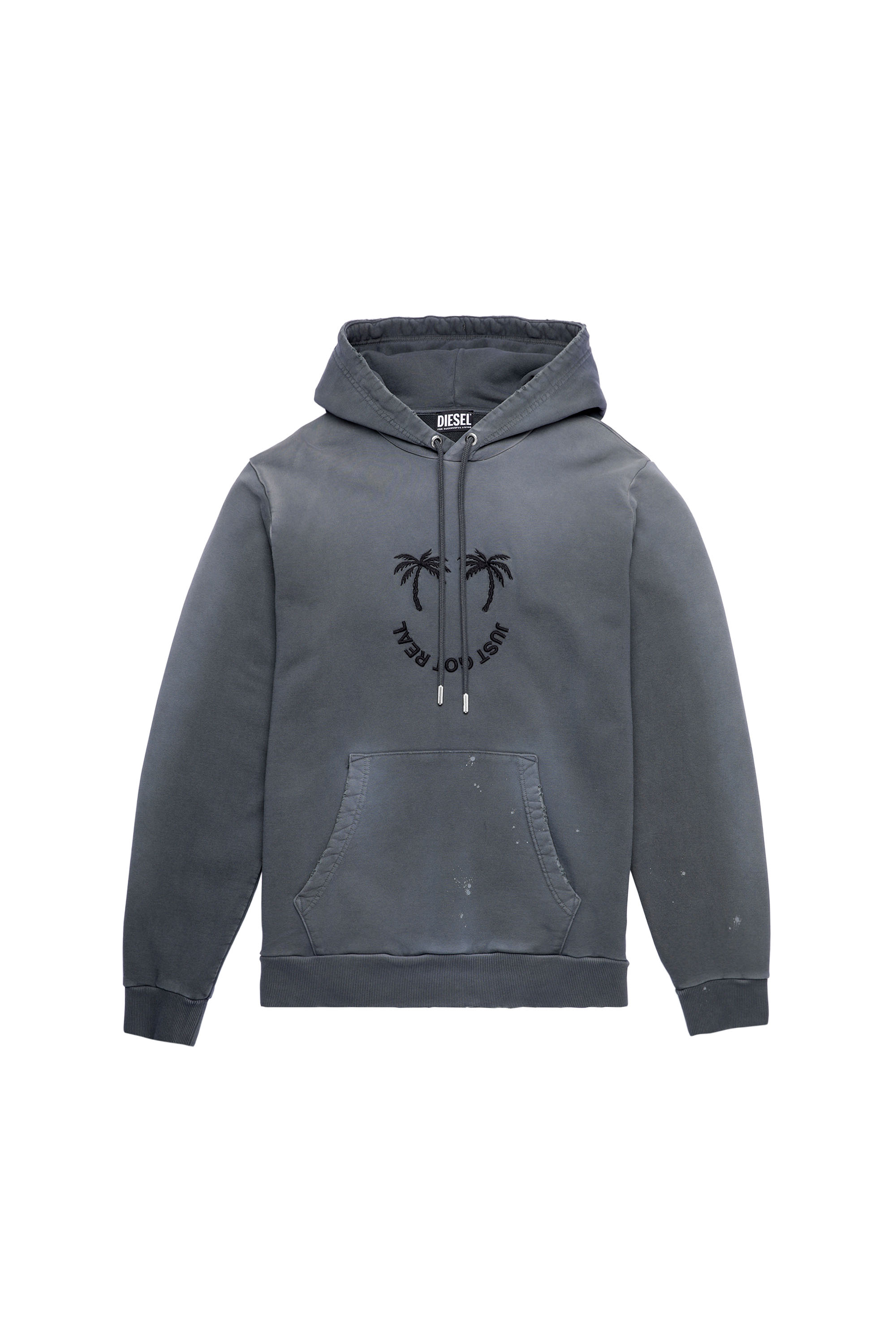 S-GIRK-HOOD-B5, Gris foncé - Pull Cotton