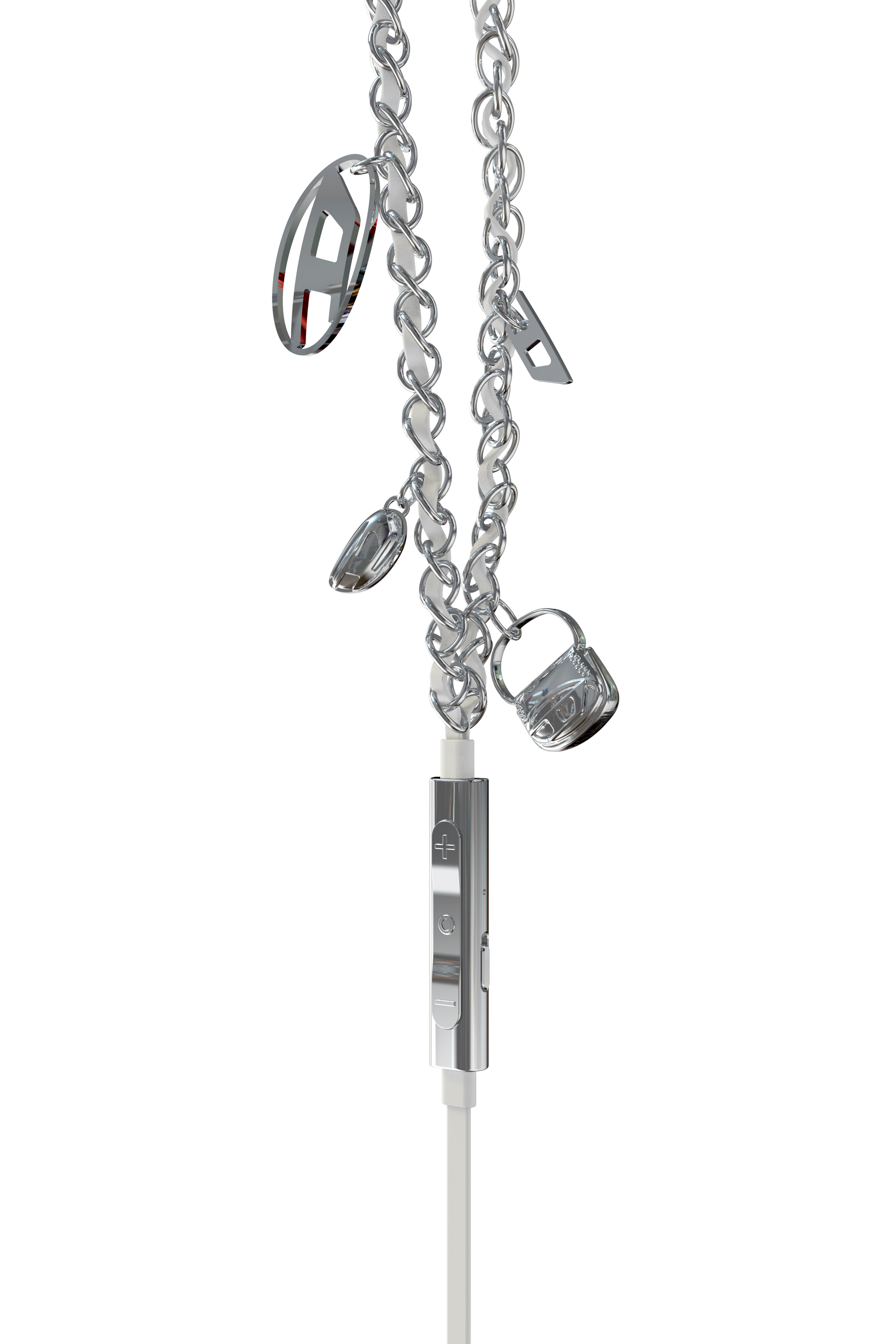 Diesel - 60458  WIRED EARBUDS WIRED EARBUDS, Auricolari con filo e charms Unisex in Argento - 4