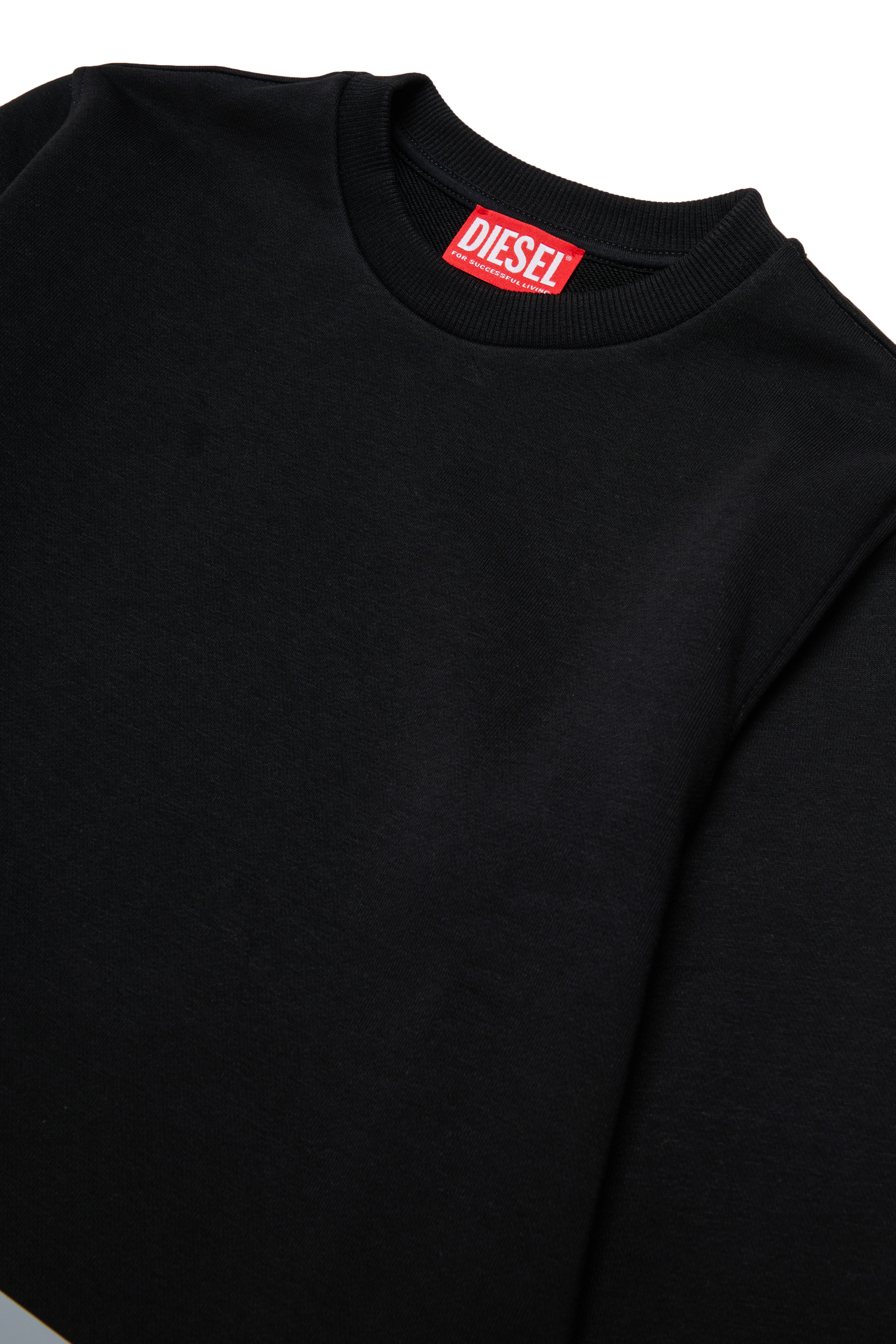 Diesel - SRES OVER, Sweat-shirt &agrave; logo d&eacute;coup&eacute; Homme in Noir - 3