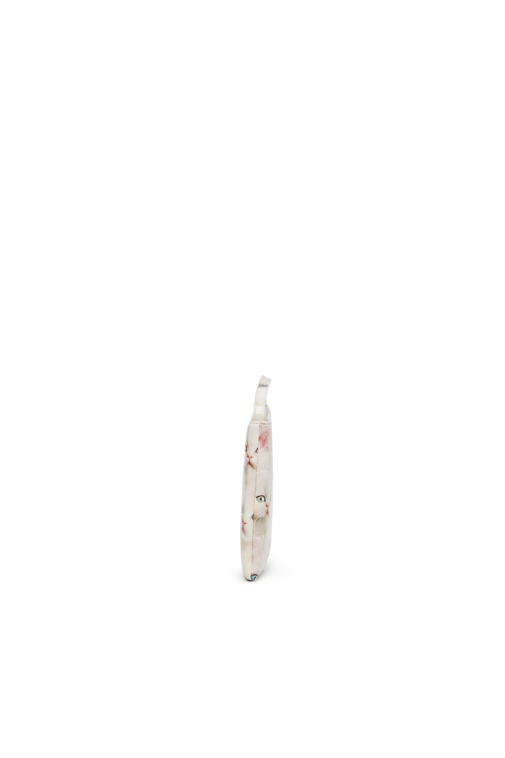 Diesel - PLAY POUCH II, Pochette en PU brillant imprimé Femme in Blanc - 3