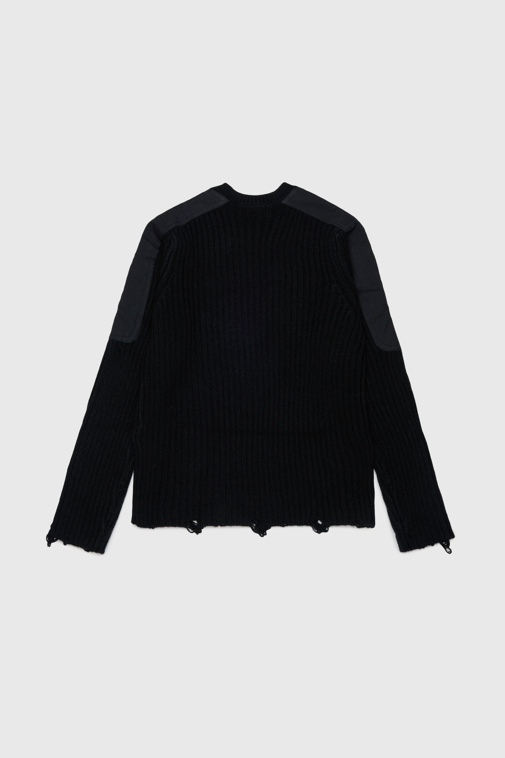 Diesel - KAMAR, Pull effiloch&eacute; en m&eacute;lange de laine Homme in Noir - 2