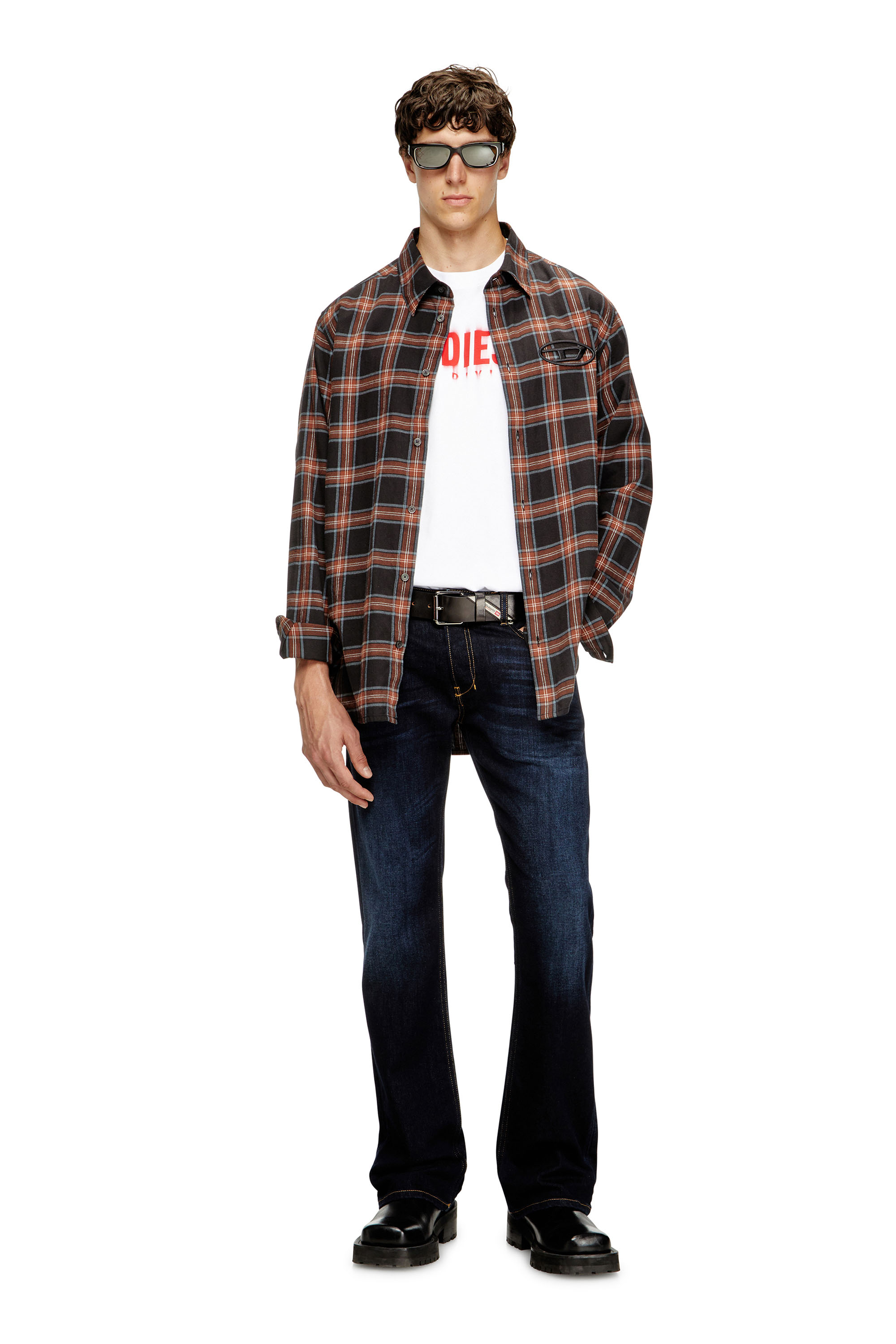 Diesel - T-ADJUST-Q7, T-shirt avec logo Diesel effet flou Homme in Blanc - 2