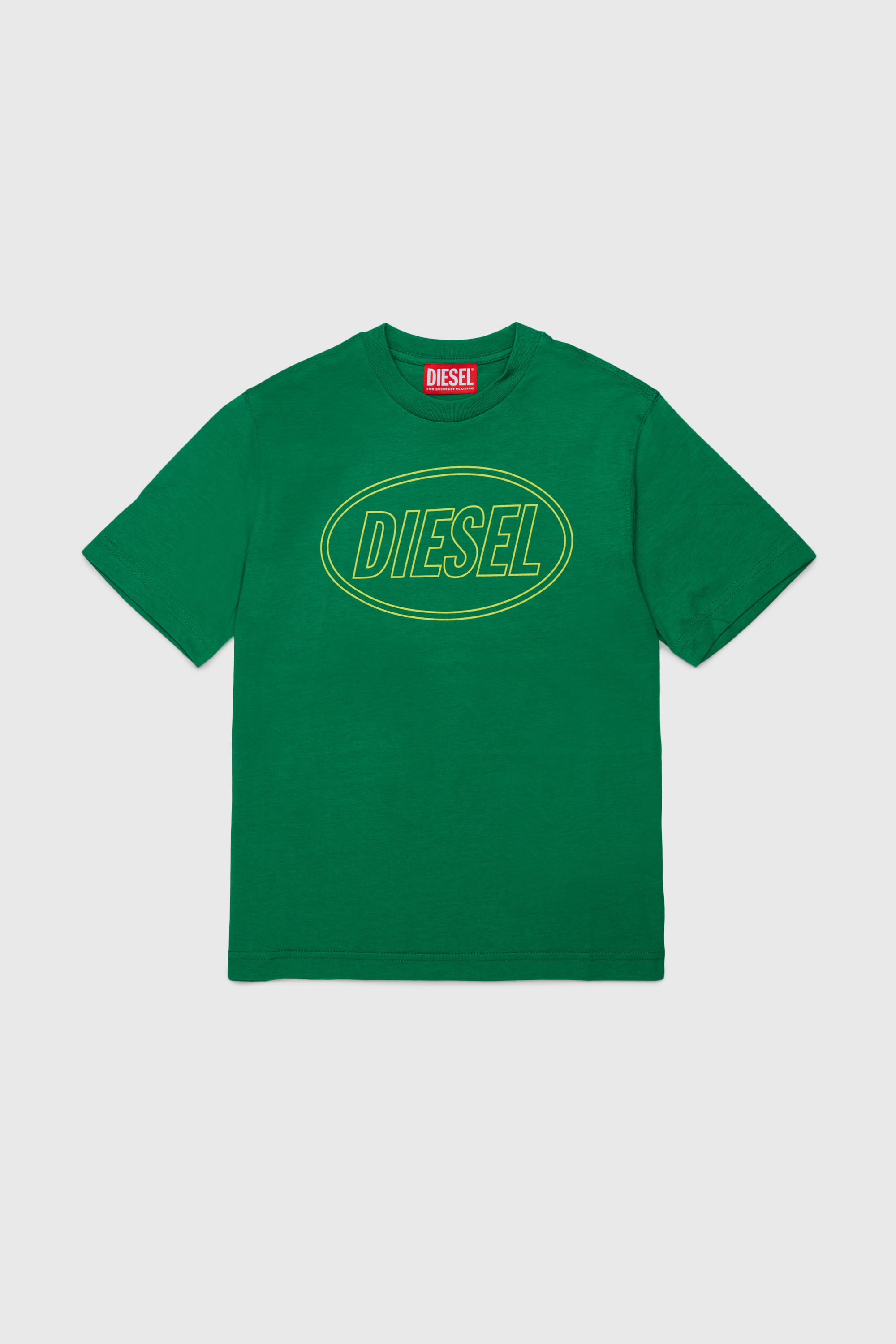 Diesel - TCIRCLE OVER, T-shirt en coton avec imprim&eacute; Diesel Homme in Vert - 1