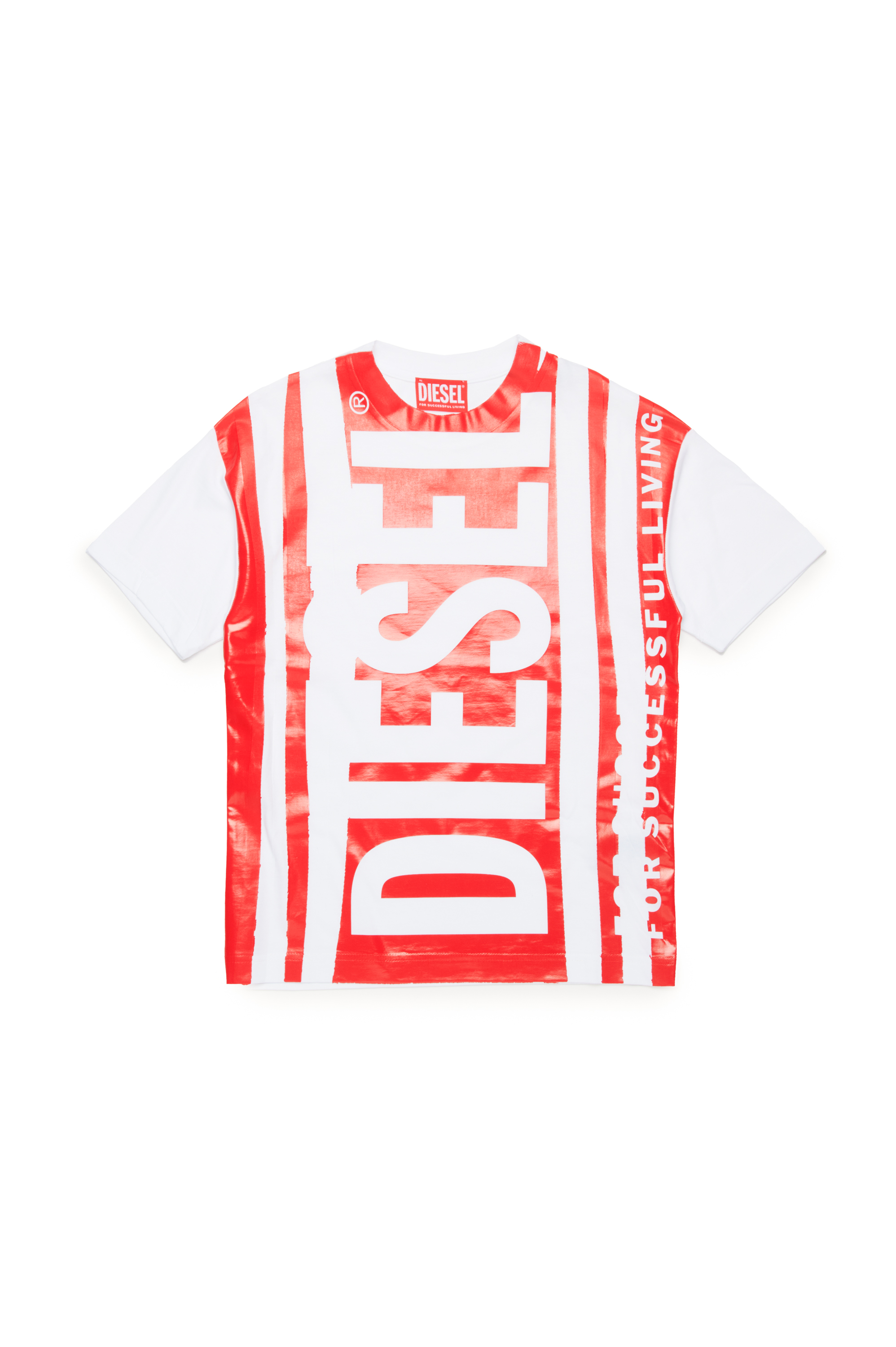 Diesel - TNABELM5 OVER, Unisex T-shirt with folded-effect logo print in Multicolor - Image 1